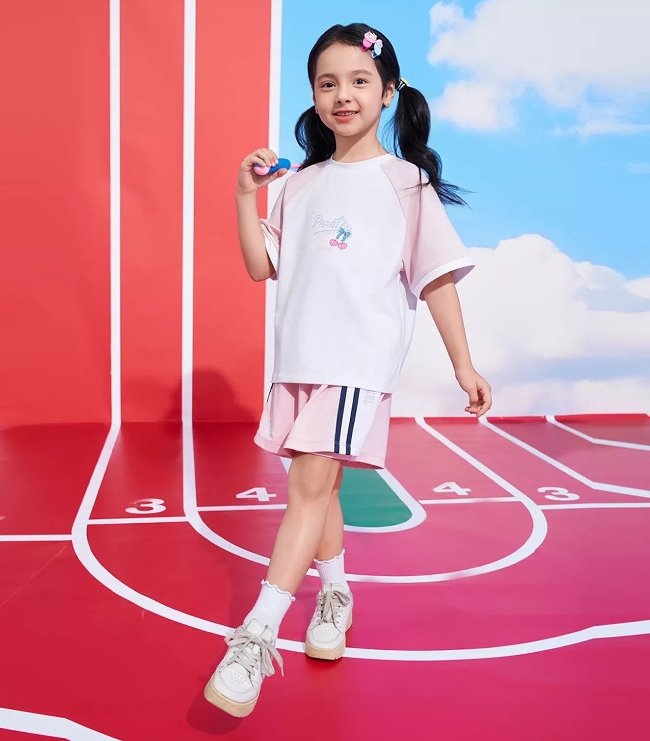 Áo Thun Bé Gái PERATO Phong Cách Lifestyle L0TSS5G003