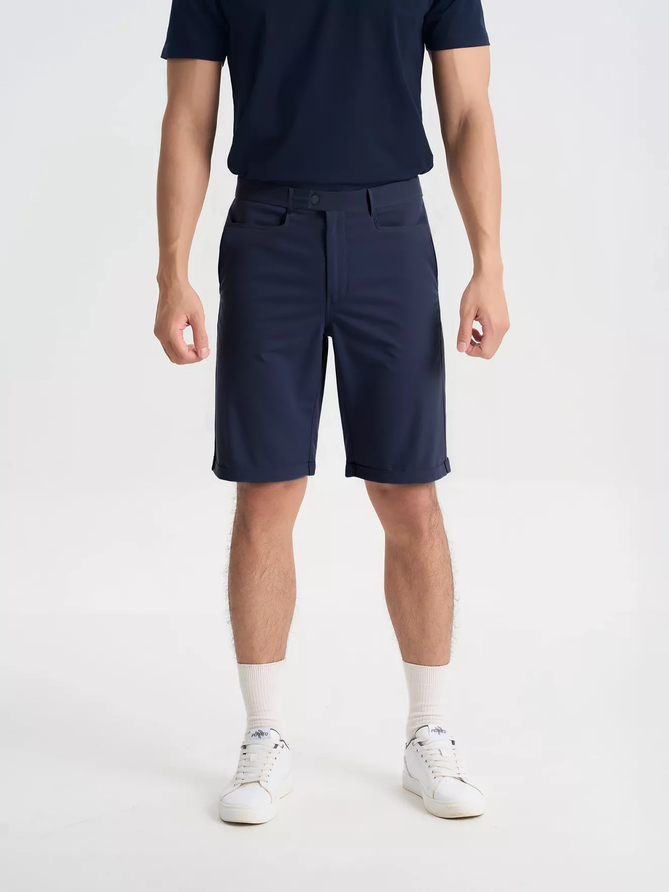 Quần Short Nam Cạp Cúc PERATO Phong Cách Thể Thao Training T0SKS5M044