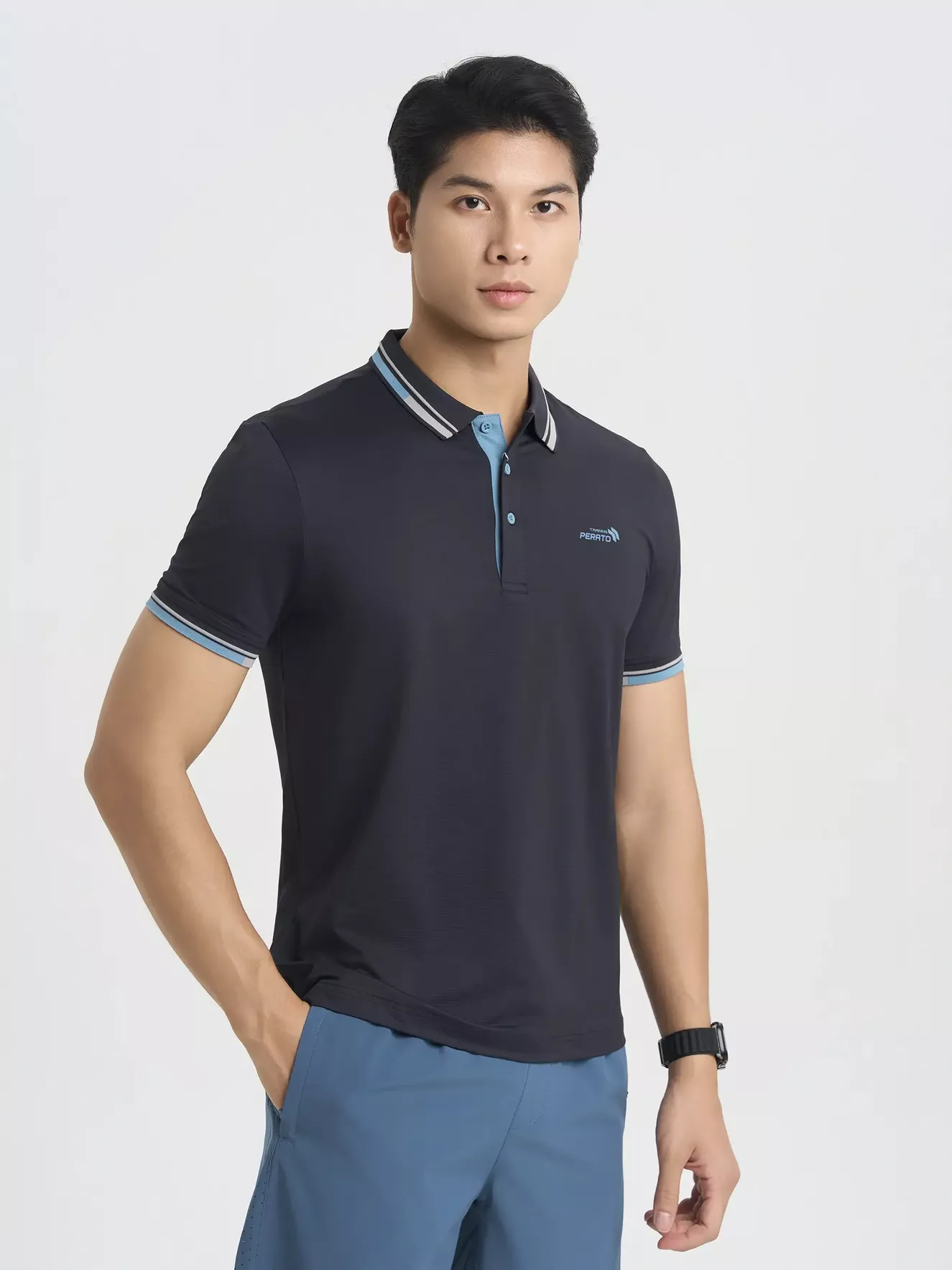 Áo Polo Nam Thể Thao Training PERATO Phom Regular T0PLS5M003