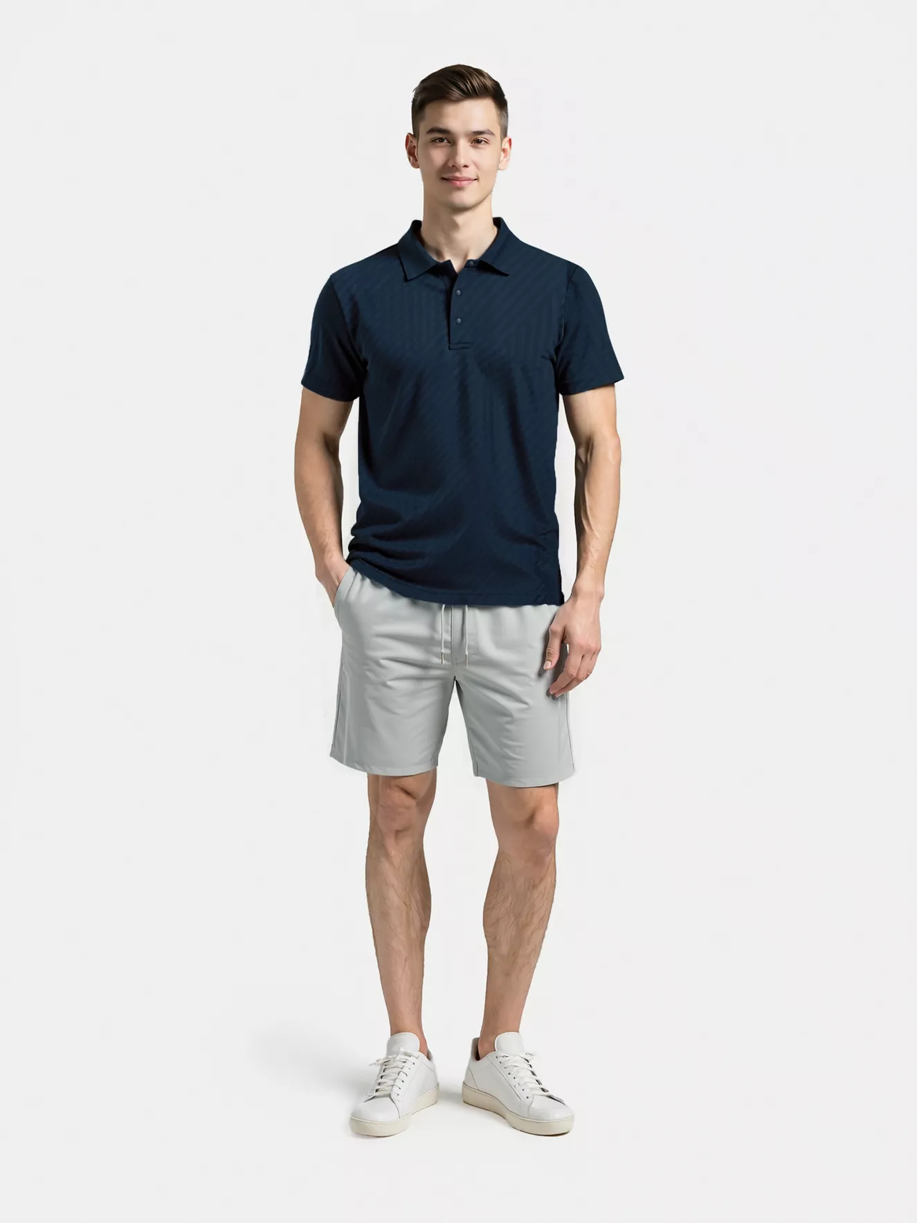 Áo Polo Nam PERATO Phong Cách Training Họa Tiết T0PLS5M034