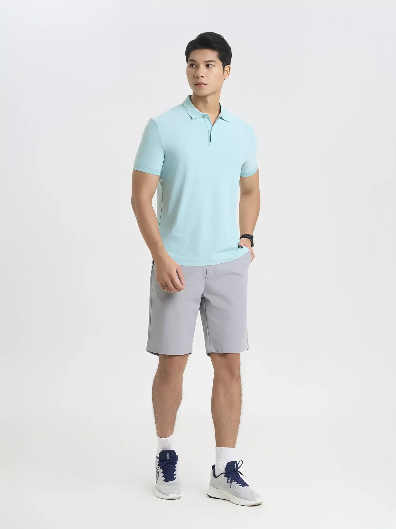 Quần Short Nam Cạp Cúc PERATO Phong Cách Training T0SKS5M045