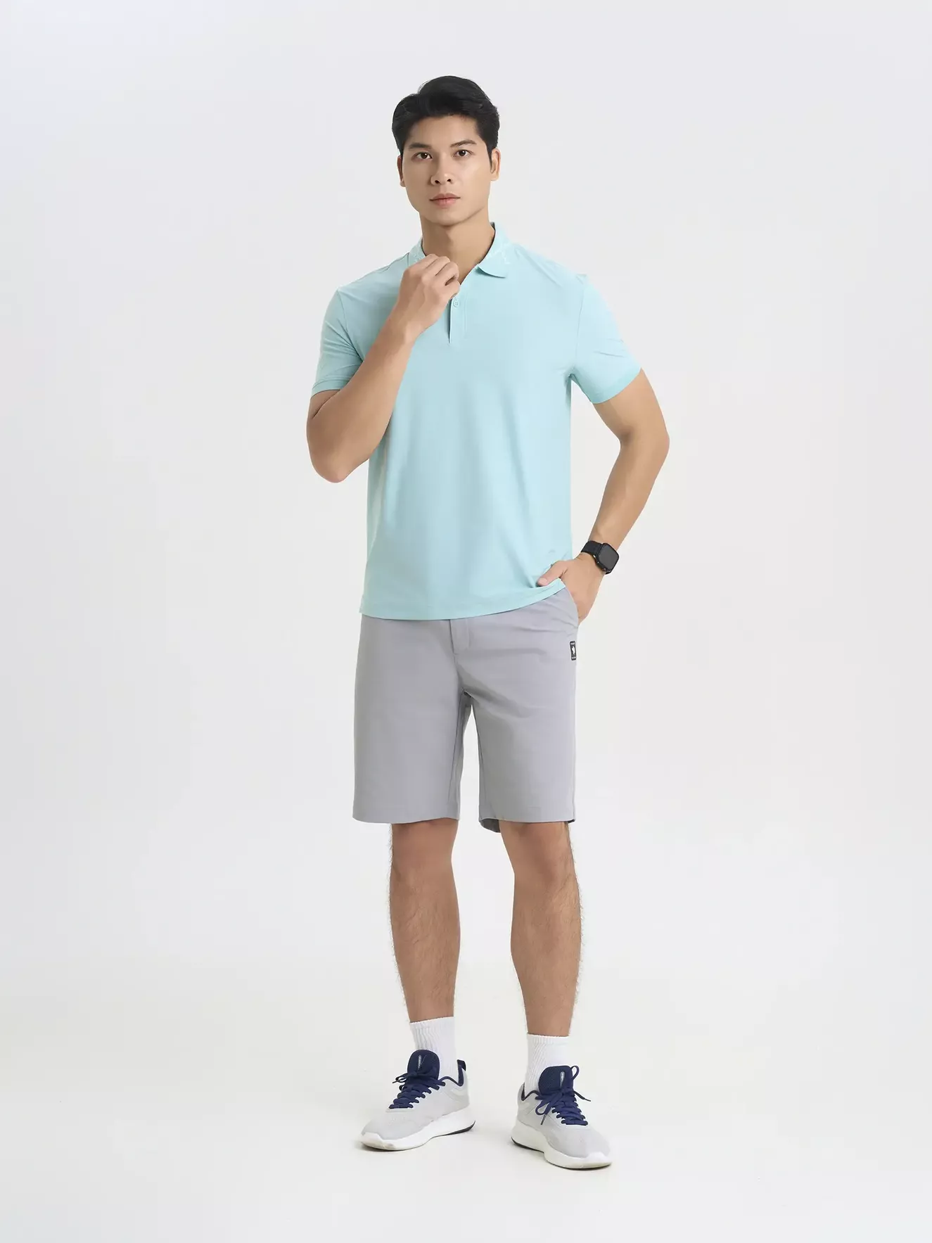 Quần Short Nam Cạp Cúc PERATO Phong Cách Training T0SKS5M045