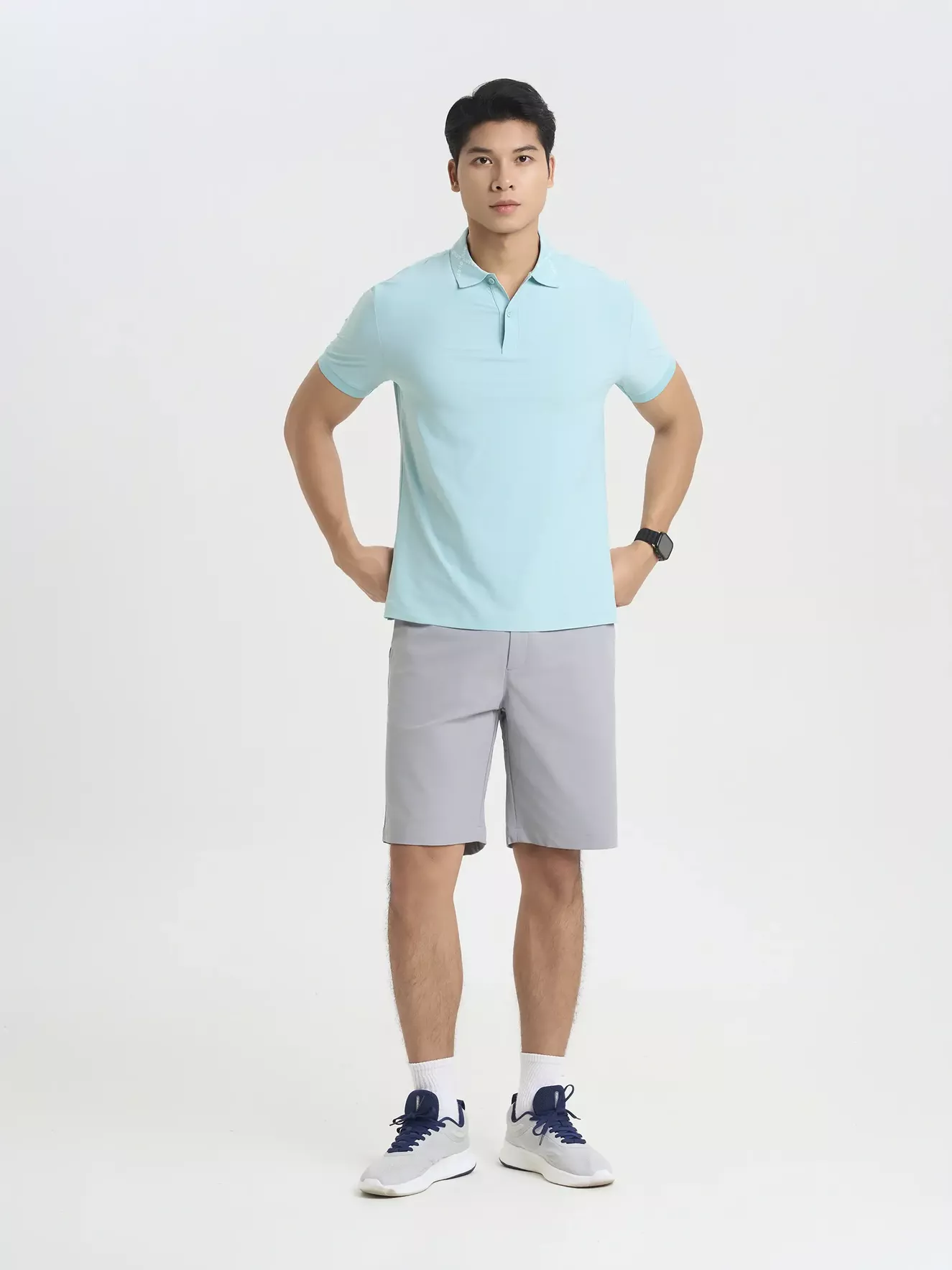 Quần Short Nam Cạp Cúc PERATO Phong Cách Training T0SKS5M045