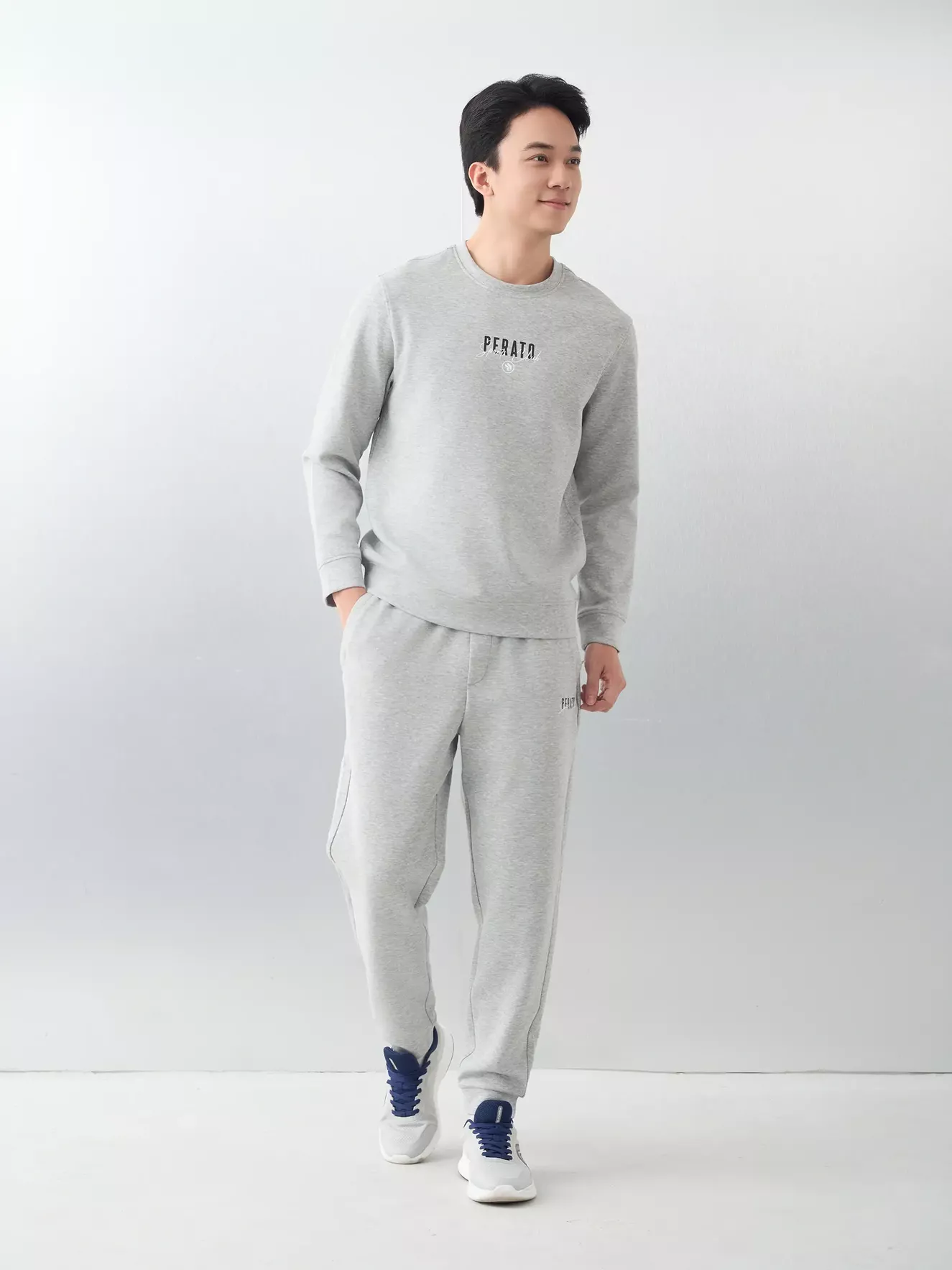 Set Bộ Nỉ Nam PERATO Phong Cách Lifestyle Phom Regular LBNW5M037