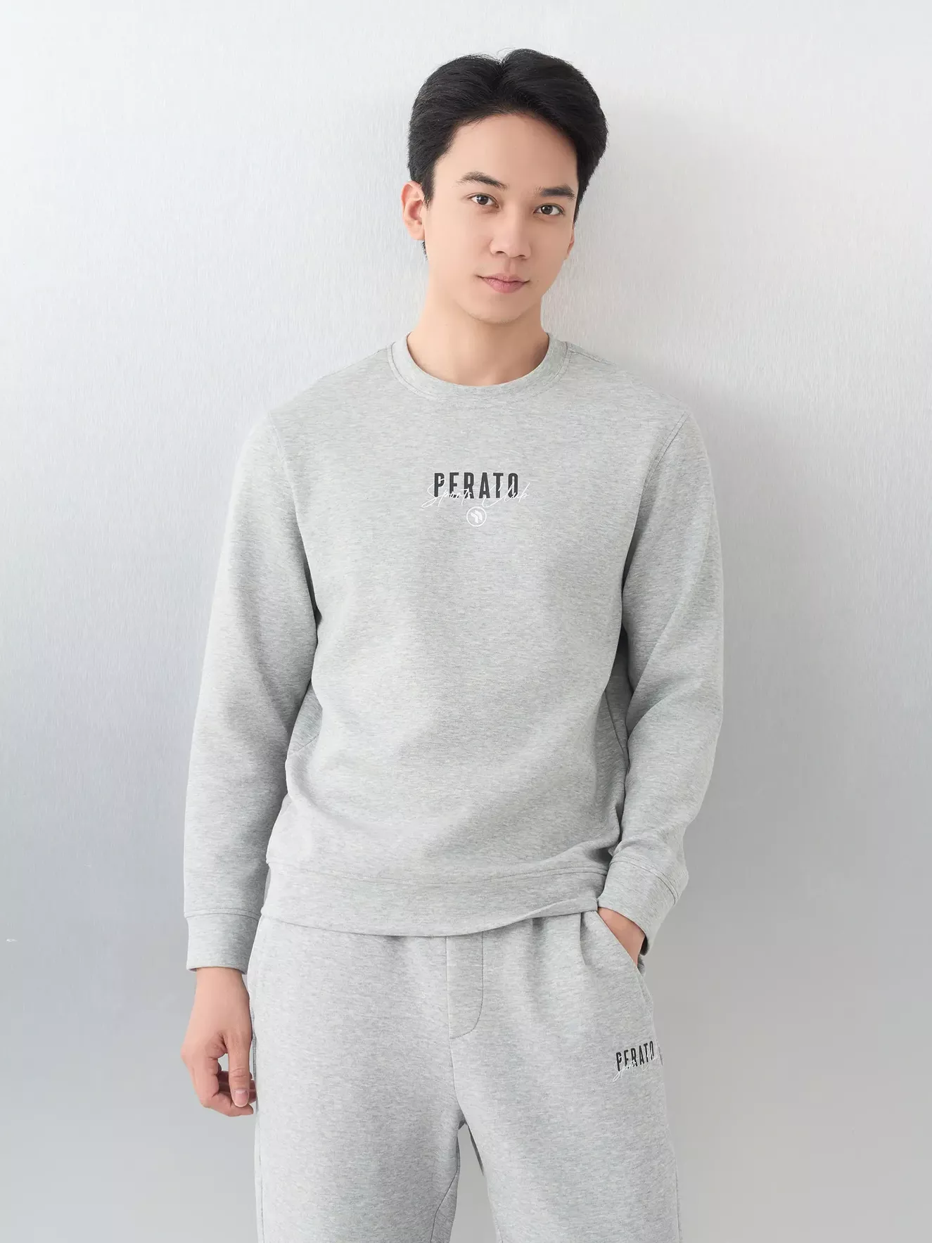 Set Bộ Nỉ Nam PERATO Phong Cách Lifestyle Phom Regular LBNW5M037