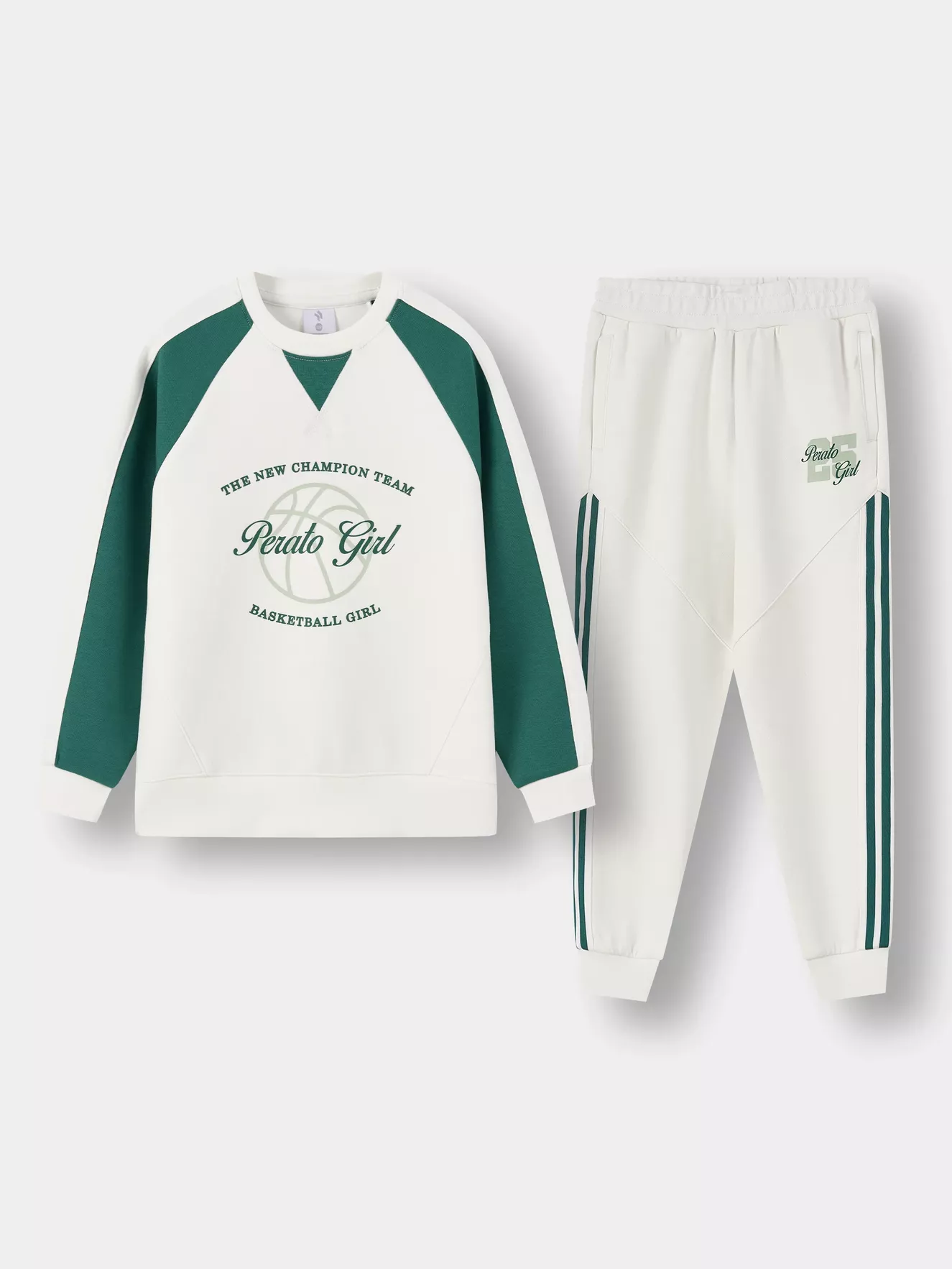 Set Bộ Nỉ Bé Gái PERATO Phong Cách Basketball Phom Regular BBNW5G010