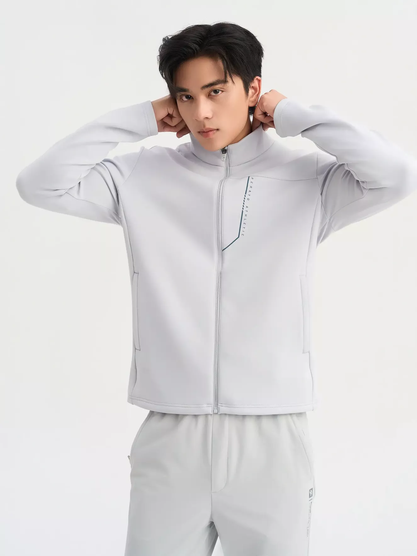 Áo Nỉ Nam Kéo Khóa PERATO Phong Cách Training TBKNW5M015