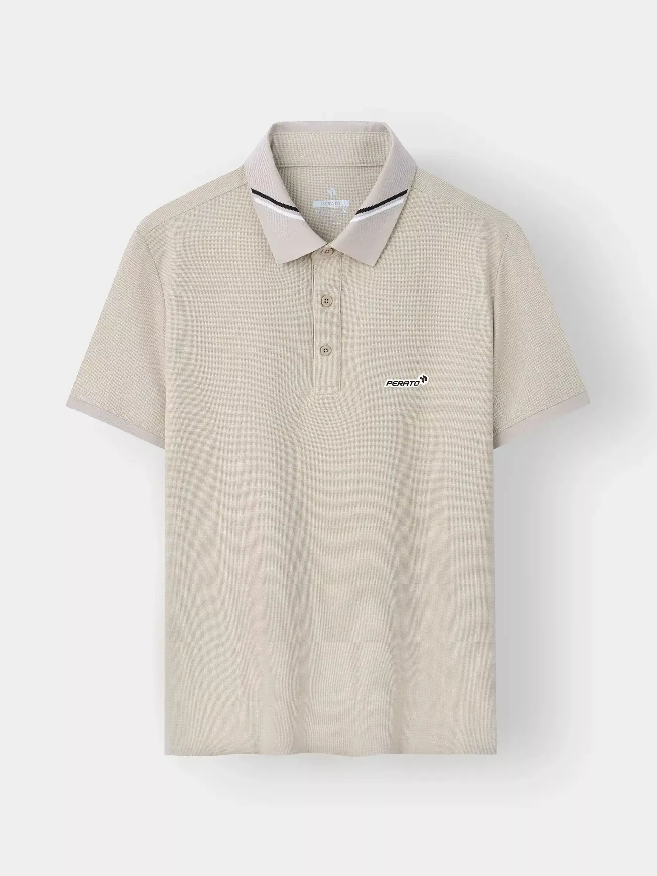 Áo Polo Nam PERATO Phong Cách Training Dệt Hiệu Ứng TBPLS5M002