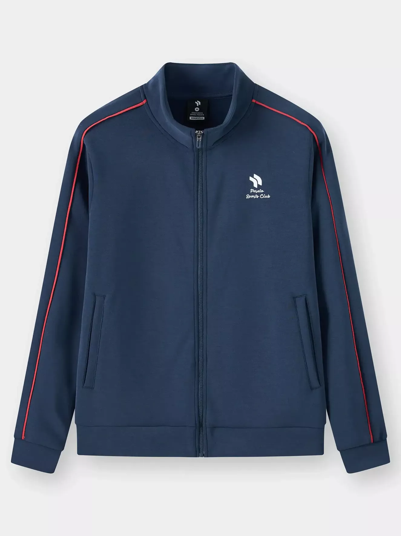 Áo Nỉ Khóa Nữ PERATO Phong Cách Training Phối Line TBKNW5W009