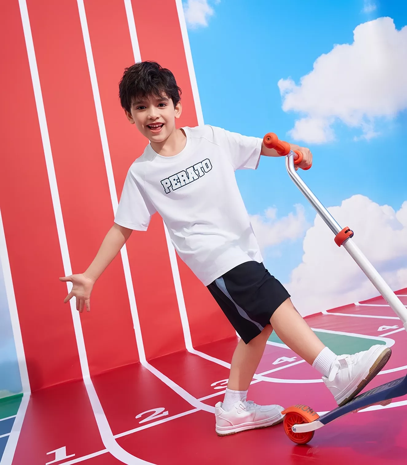 Áo Thun Nam Bé Trai PERATO Phong Cách Basketball B0TSS5B001
