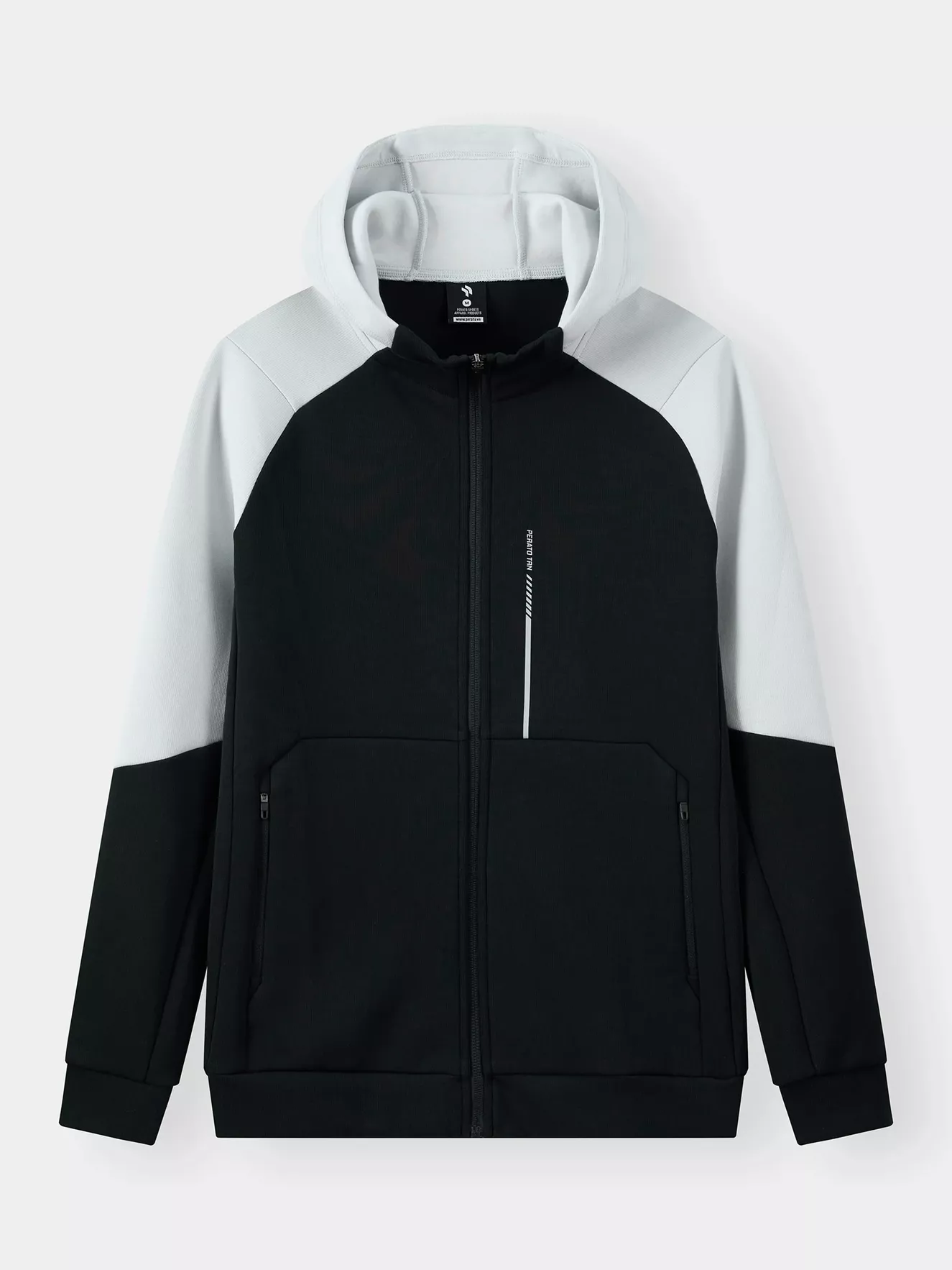 Áo Nỉ Khóa Nam Có Mũ PERATO Phong Cách Training Can Phối TBKNW5M042