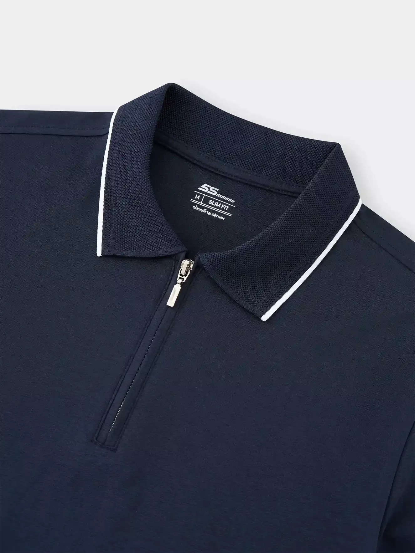 Áo Polo Nam Dài Tay 5S Fashion Cổ Khóa Cao Cấp M0APD25002