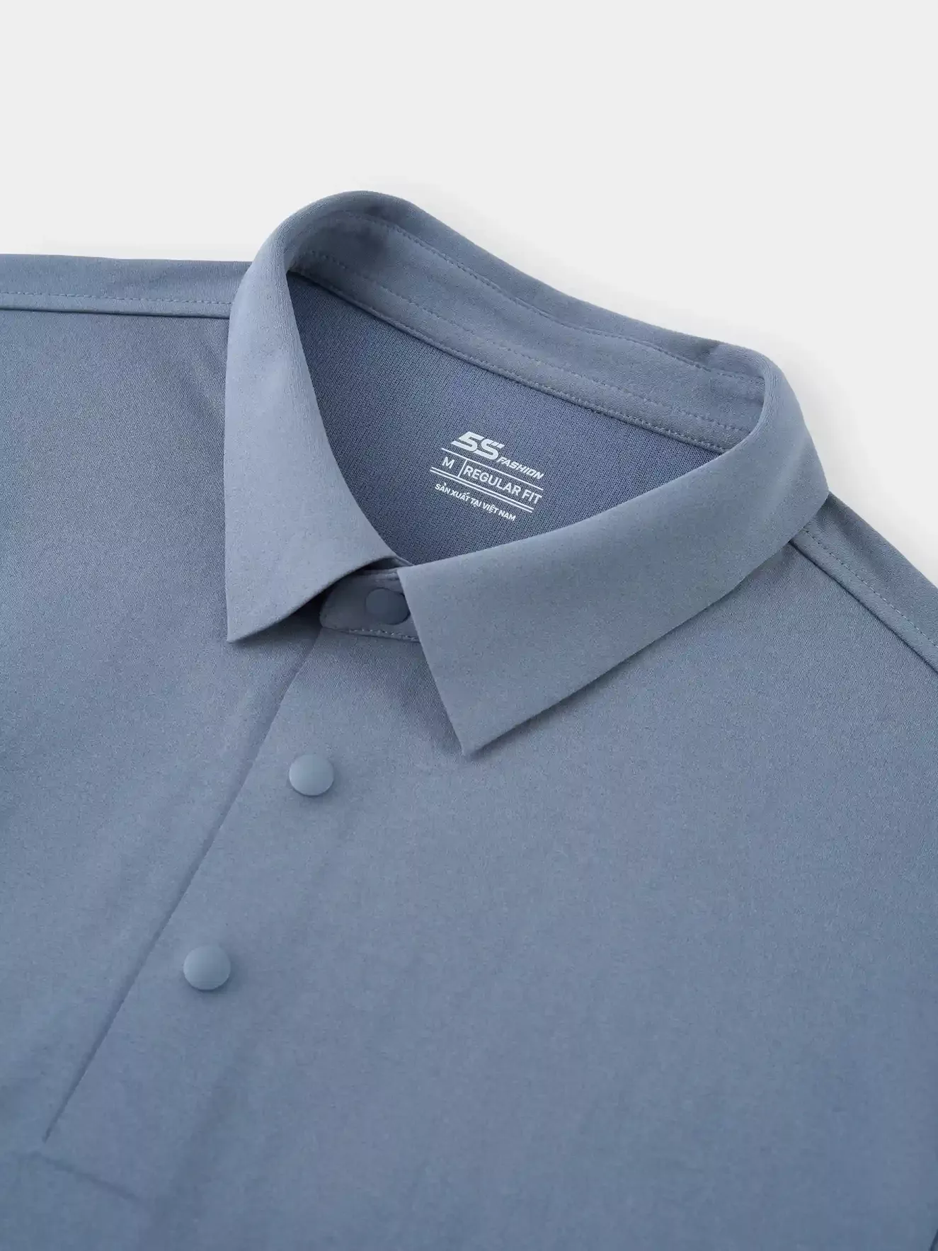 Áo Polo Nam Dài Tay 5S Fashion Phom Regular Cúc Bấm M0APD25008