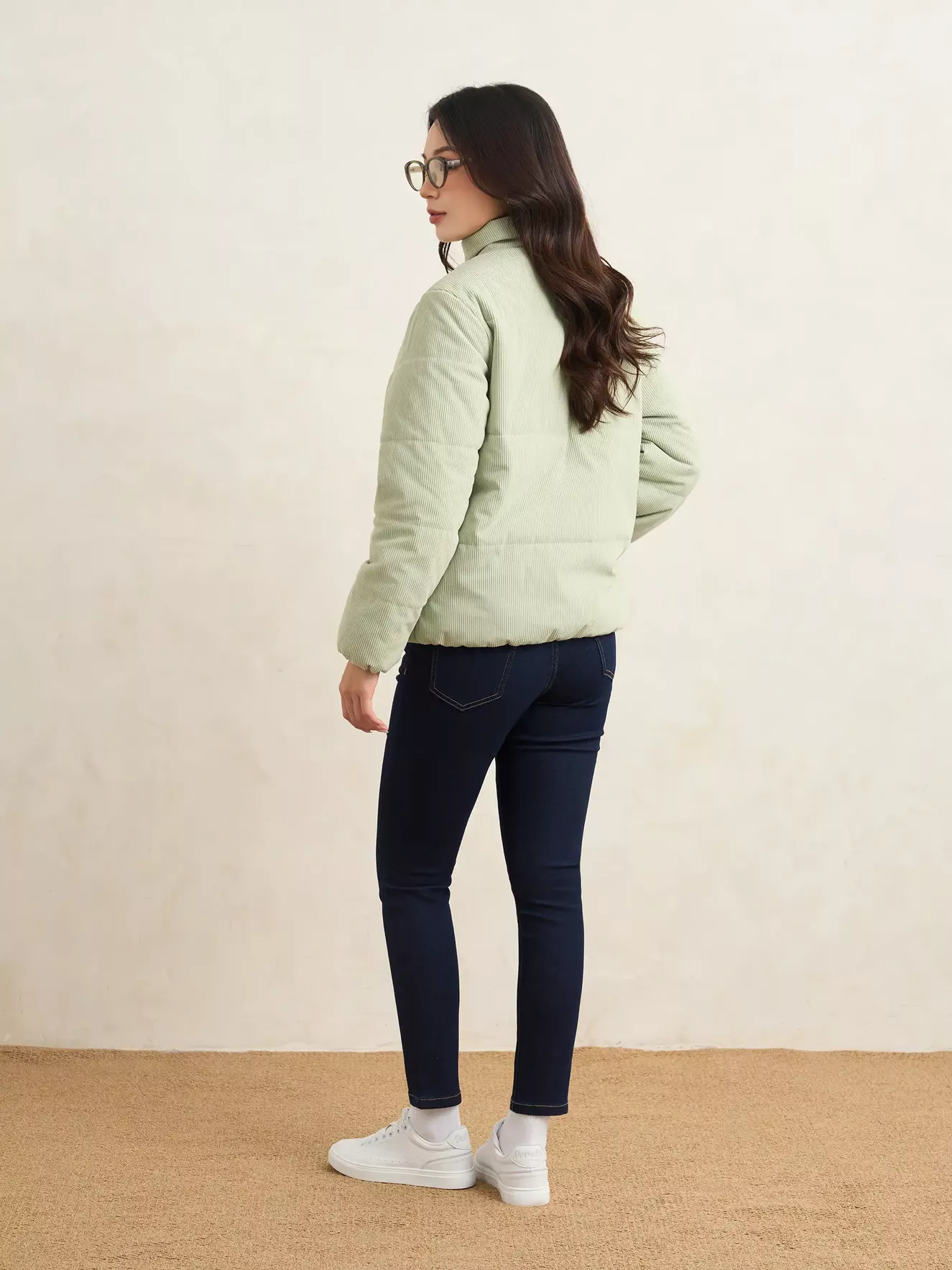 Áo Phao Nữ Cổ Cao 5S Fashion Mặt Nhung Cực Ấm W0APH25002