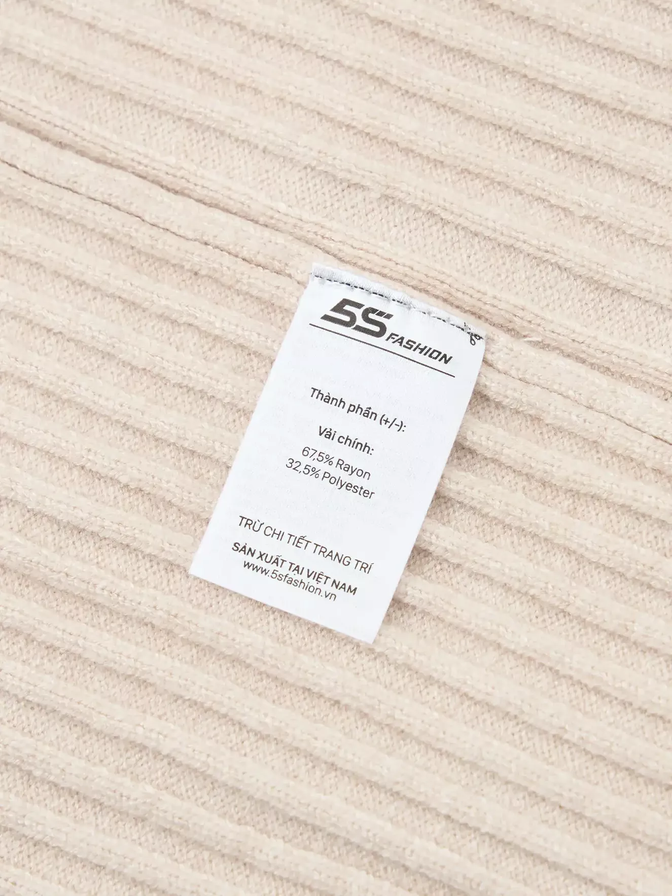 Áo Len Nữ 5S Fashion Cổ Layer Hiệu Ứng Sọc W0ALE25001