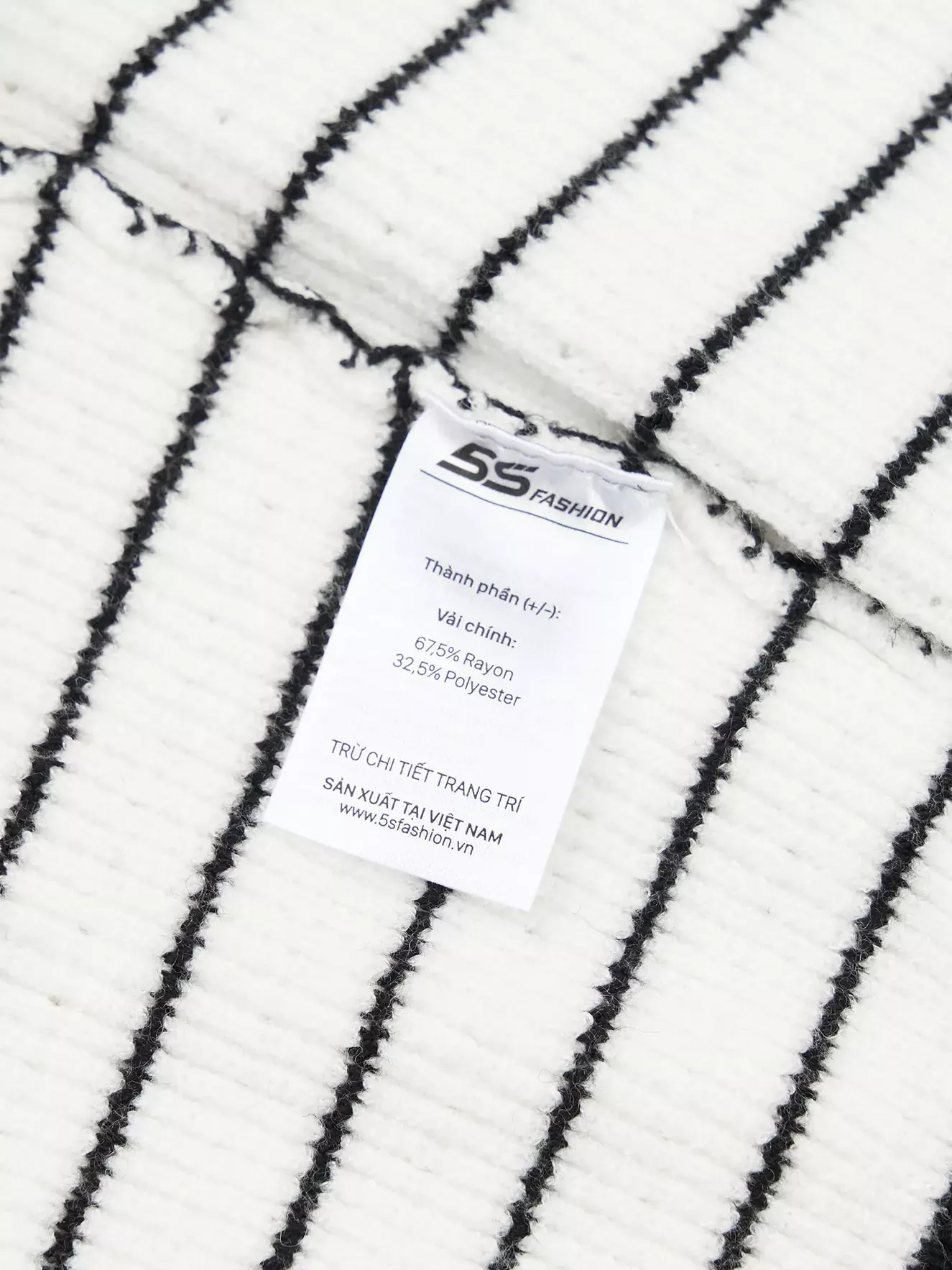 Áo Len Bé Gái 5S Fashion Cổ Bẻ Phối Kẻ Ngang G0ALE25003