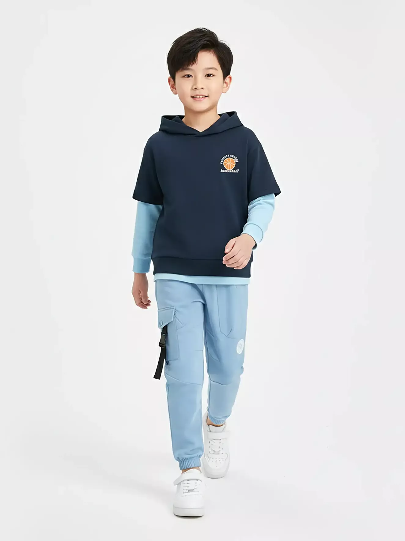 Áo Nỉ Hoodie Bé Trai 5S Fashion Can Phối Phom Regular B0ANI25001