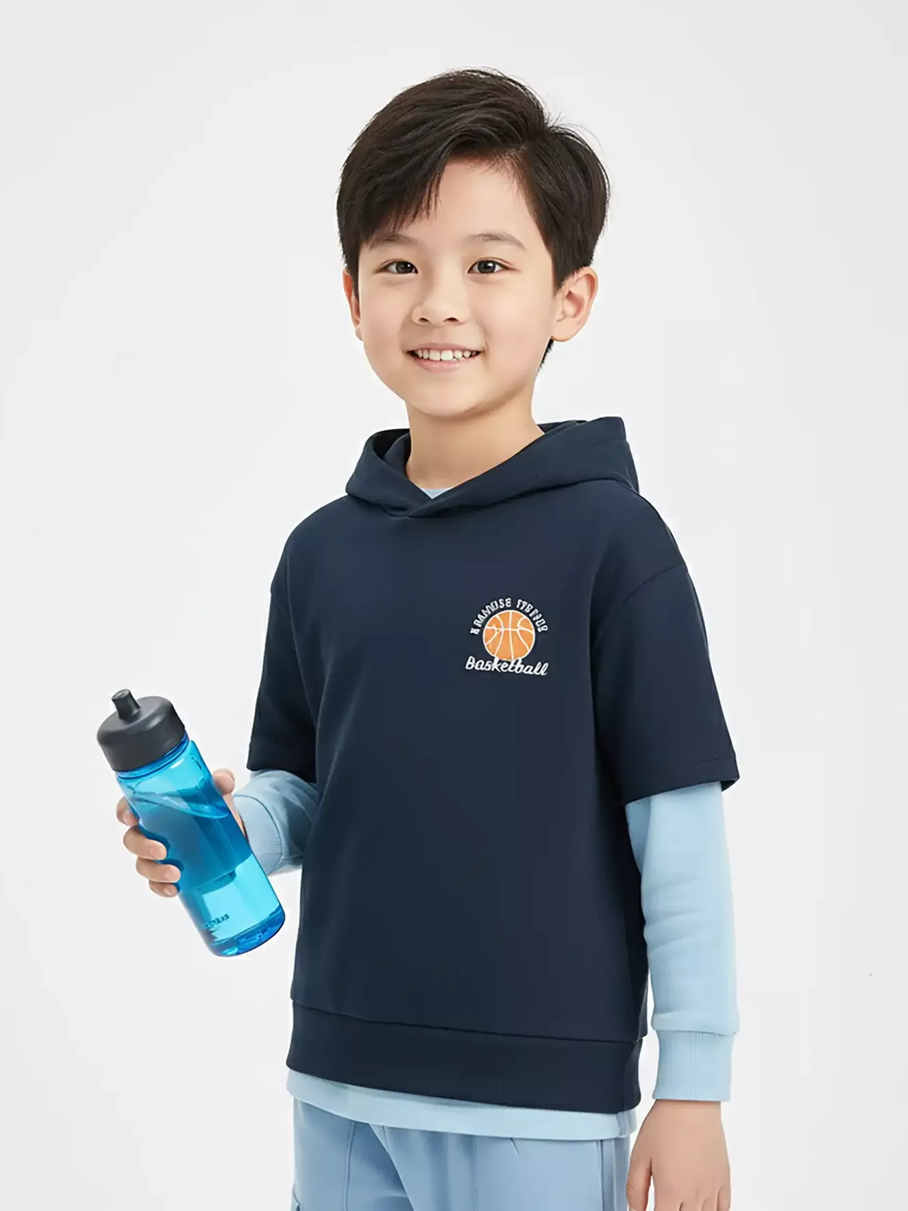 Áo Nỉ Hoodie Bé Trai 5S Fashion Can Phối Phom Regular B0ANI25001