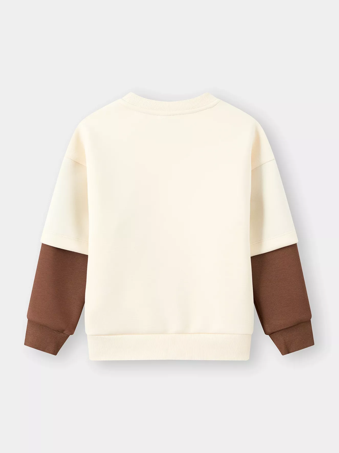 Áo Nỉ Bé Trai 5S Fashion In Nổi Bật Tay Layer Phom Regular BBANI25006