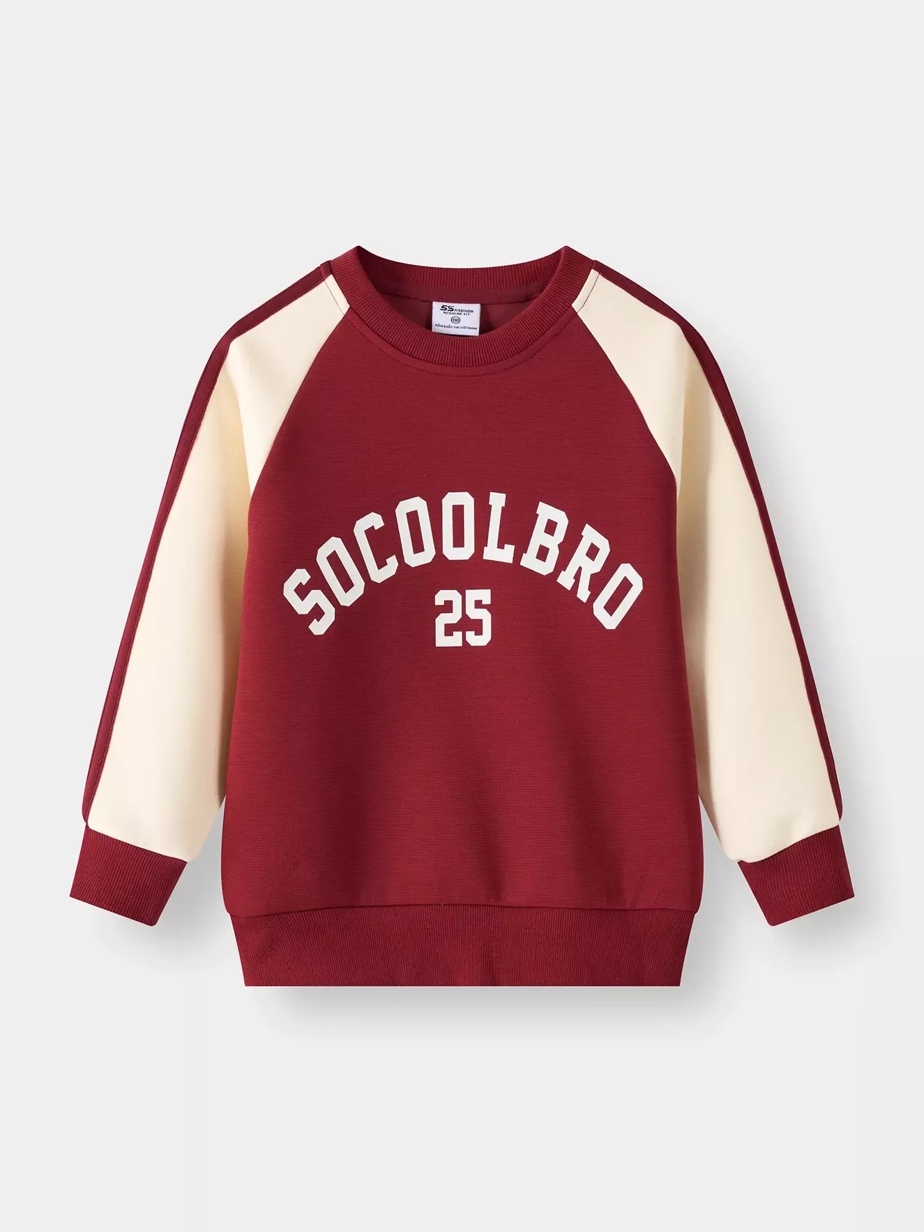 Áo Nỉ Bé Trai 5S Fashion Tay Raglan Can Phối In Cá Tính B0ANI25002