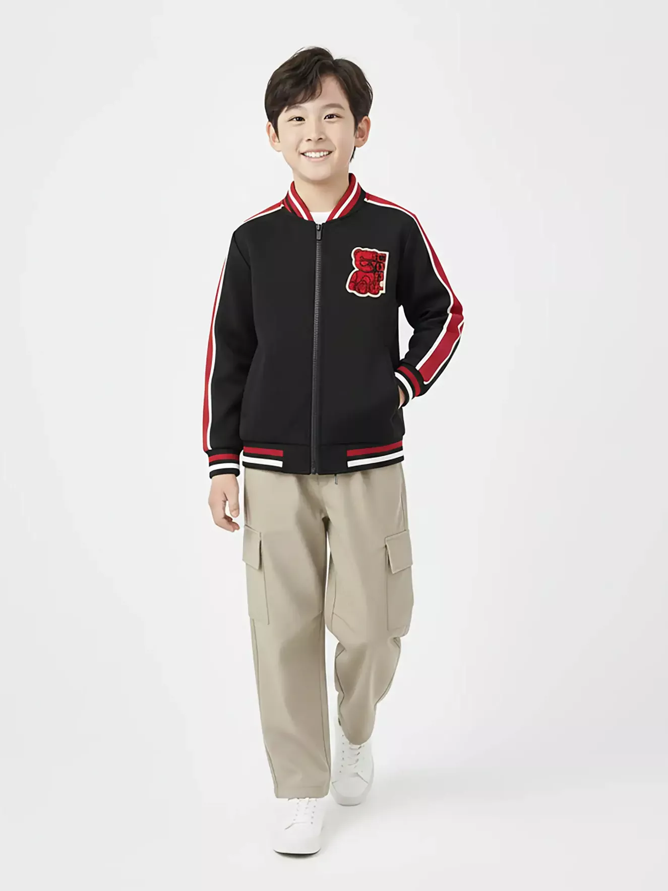 Áo Khoác Bomber Bé Trai 5S Fashion Logo Thêu B0AKB25001-B0AKB25101