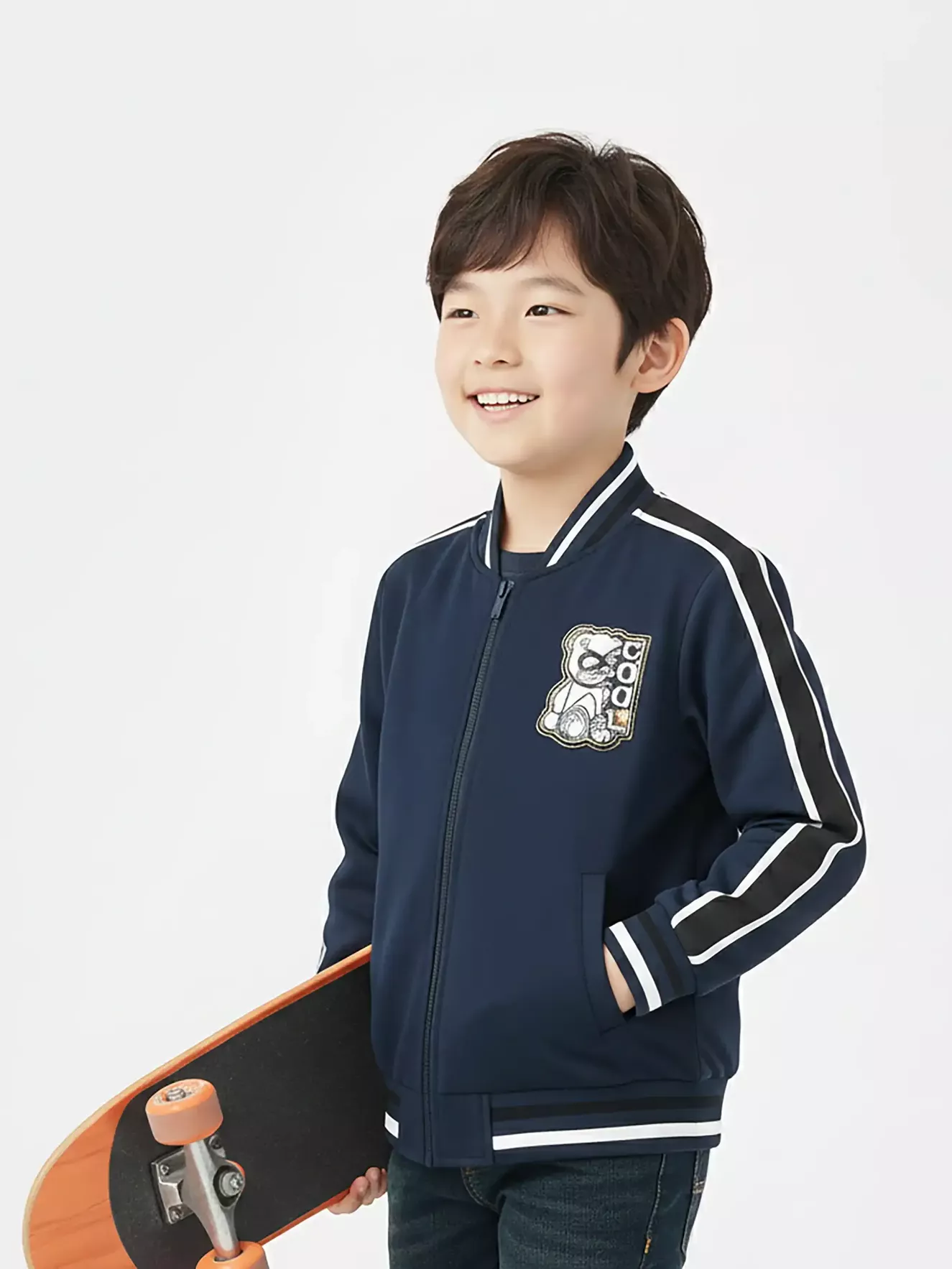 Áo Khoác Bomber Bé Trai 5S Fashion Logo Thêu B0AKB25001-B0AKB25101