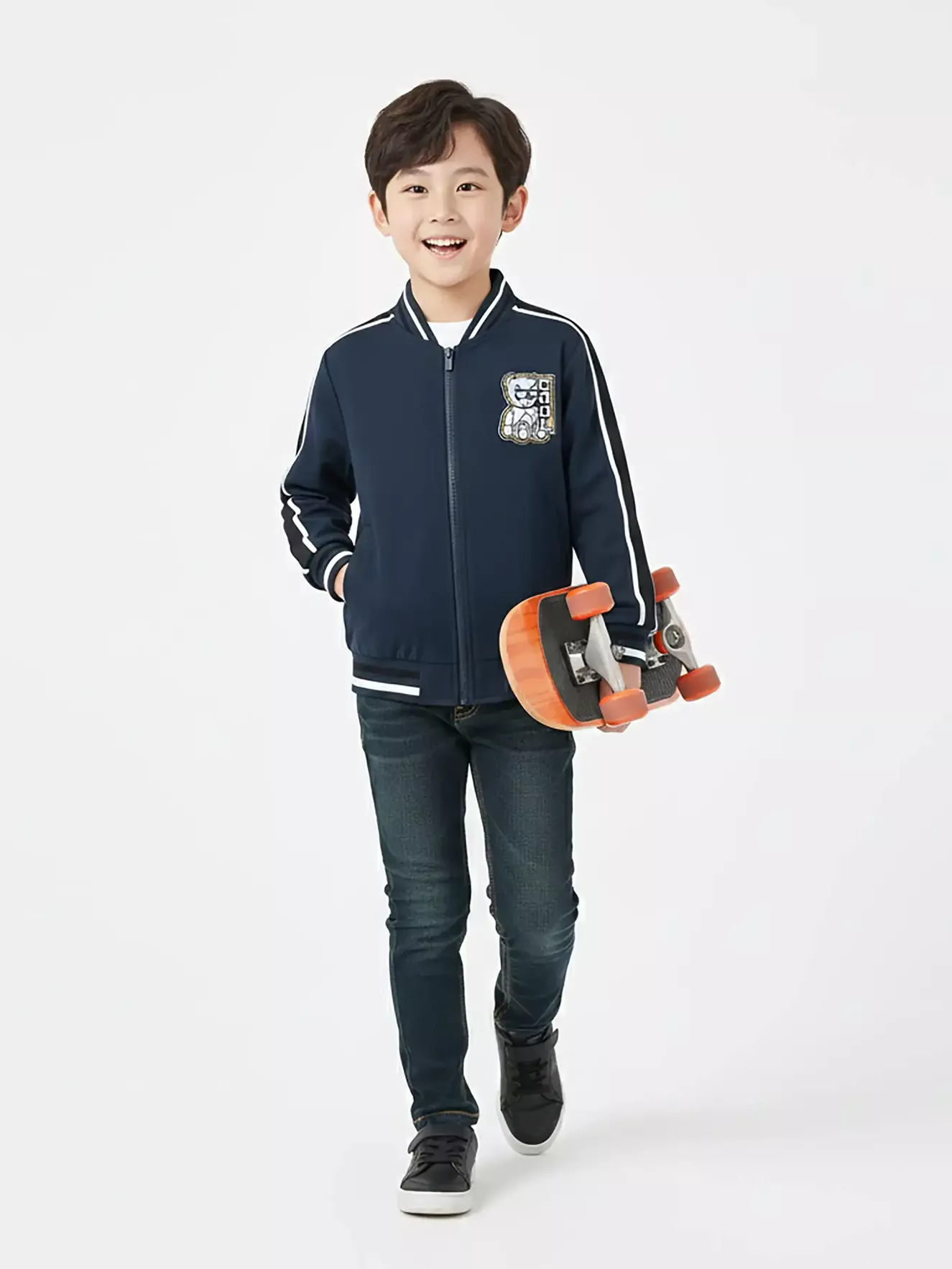 Áo Khoác Bomber Bé Trai 5S Fashion Logo Thêu B0AKB25001-B0AKB25101