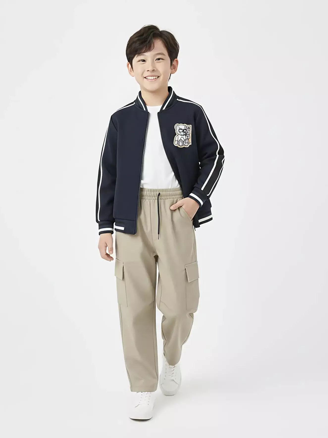 Áo Khoác Bomber Bé Trai 5S Fashion Logo Thêu B0AKB25001-B0AKB25101