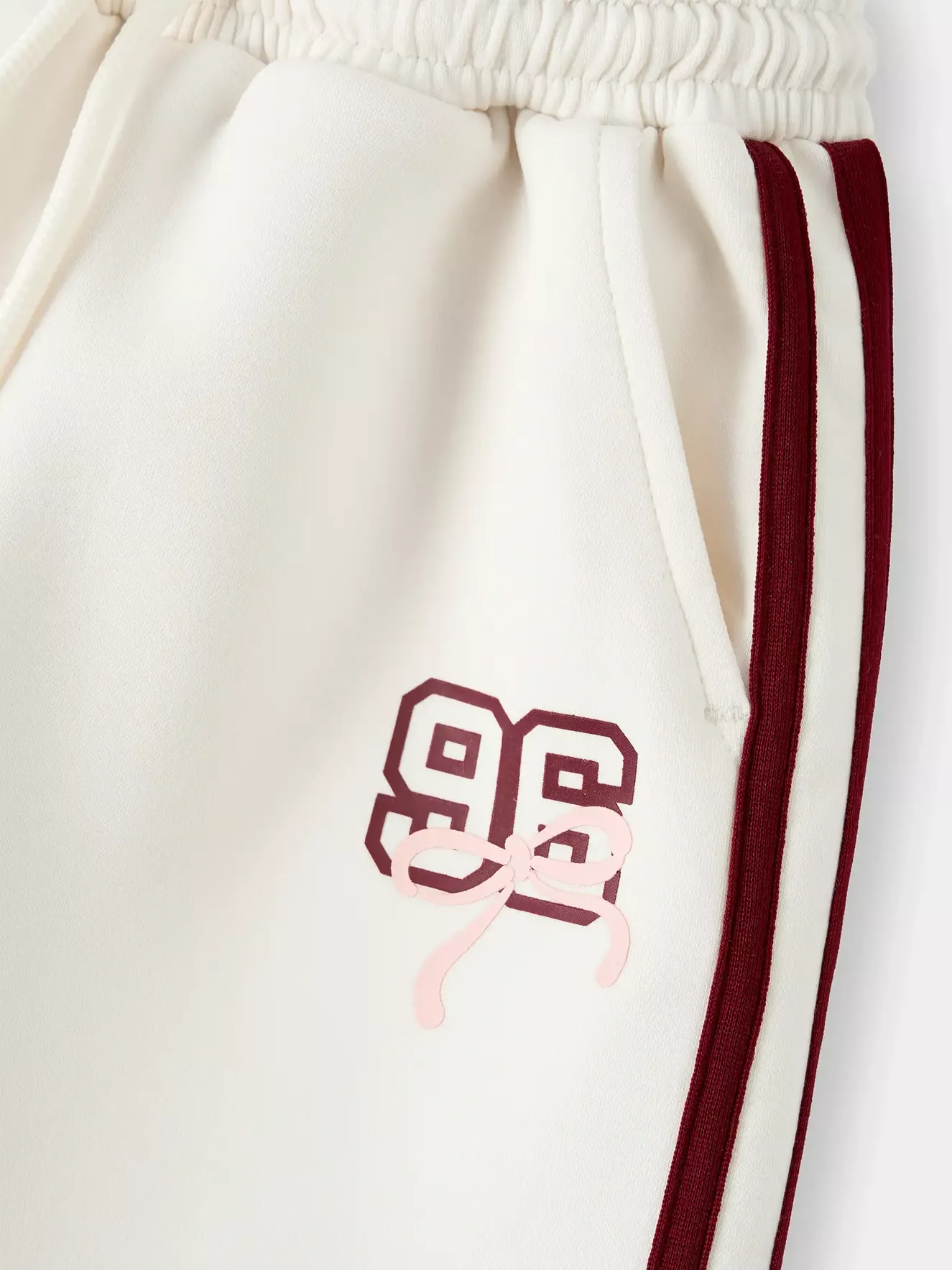 Quần Nỉ Bé Gái 5S Fashion Dáng Suông Phối Line Sọc GBQNI25004