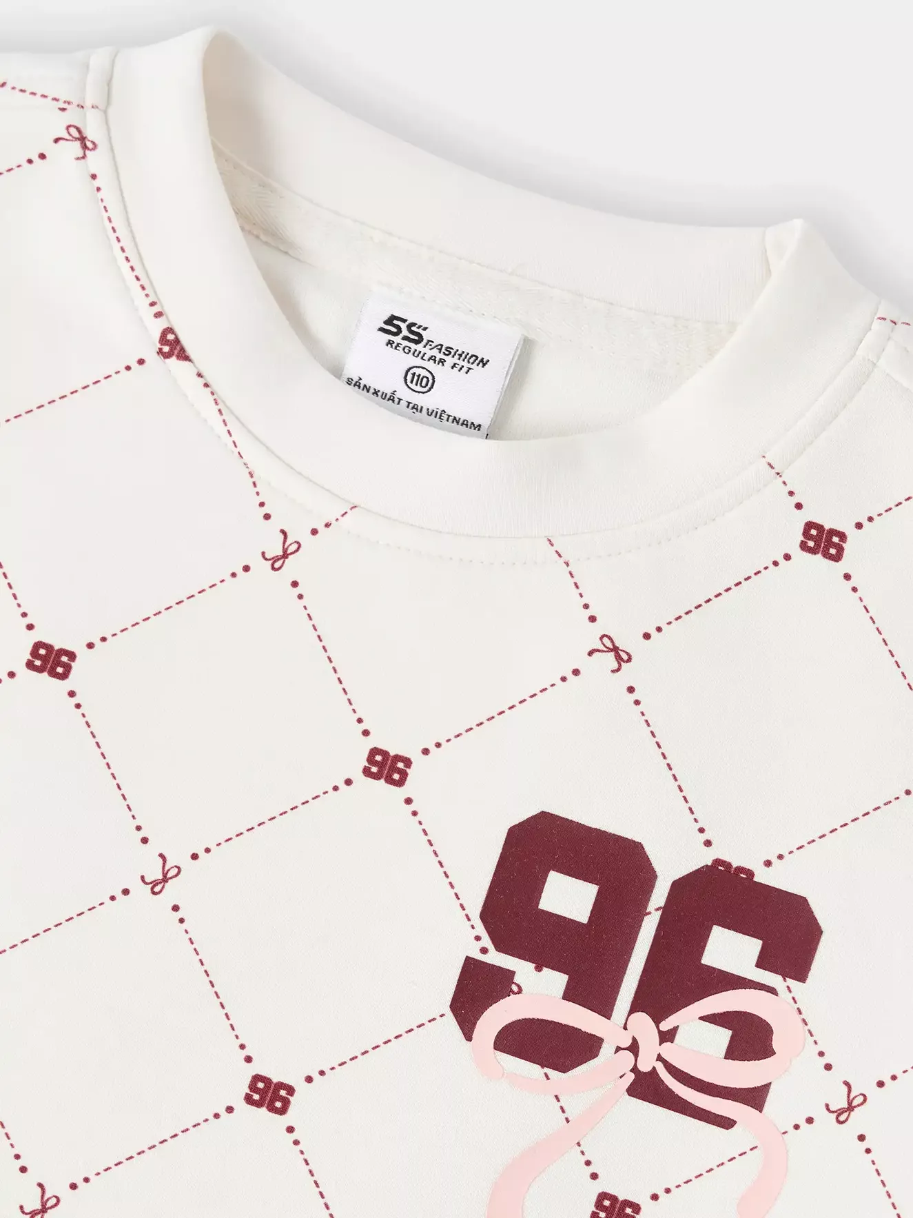 Bộ Nỉ Bé Gái 5S Fashion Họa Tiết Monogram Năng Động GBNI25004