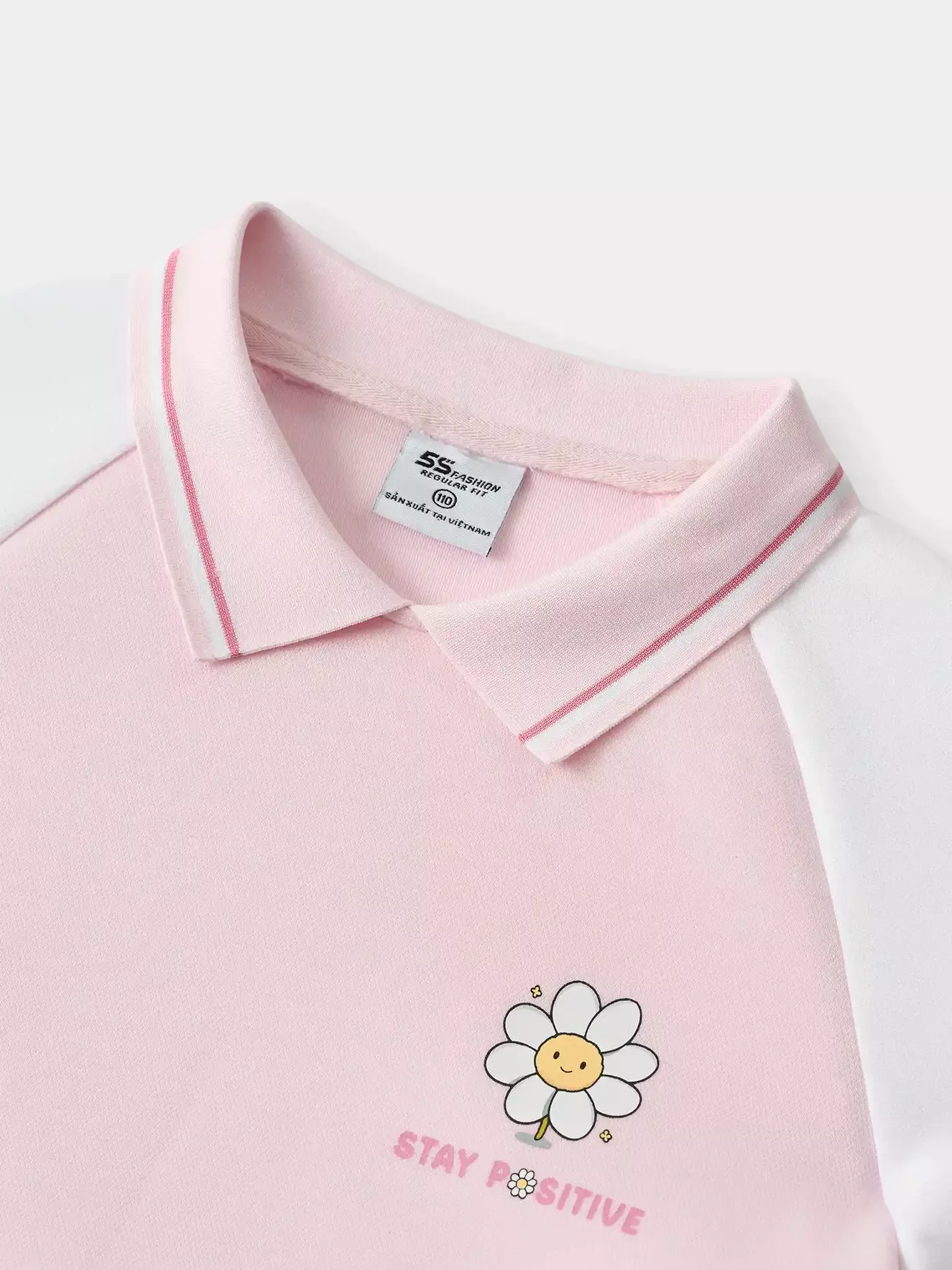 Bộ Nỉ Bé Gái Phối Chân Váy 5S Fashion Cổ Polo Dễ Thương GBNCV25002