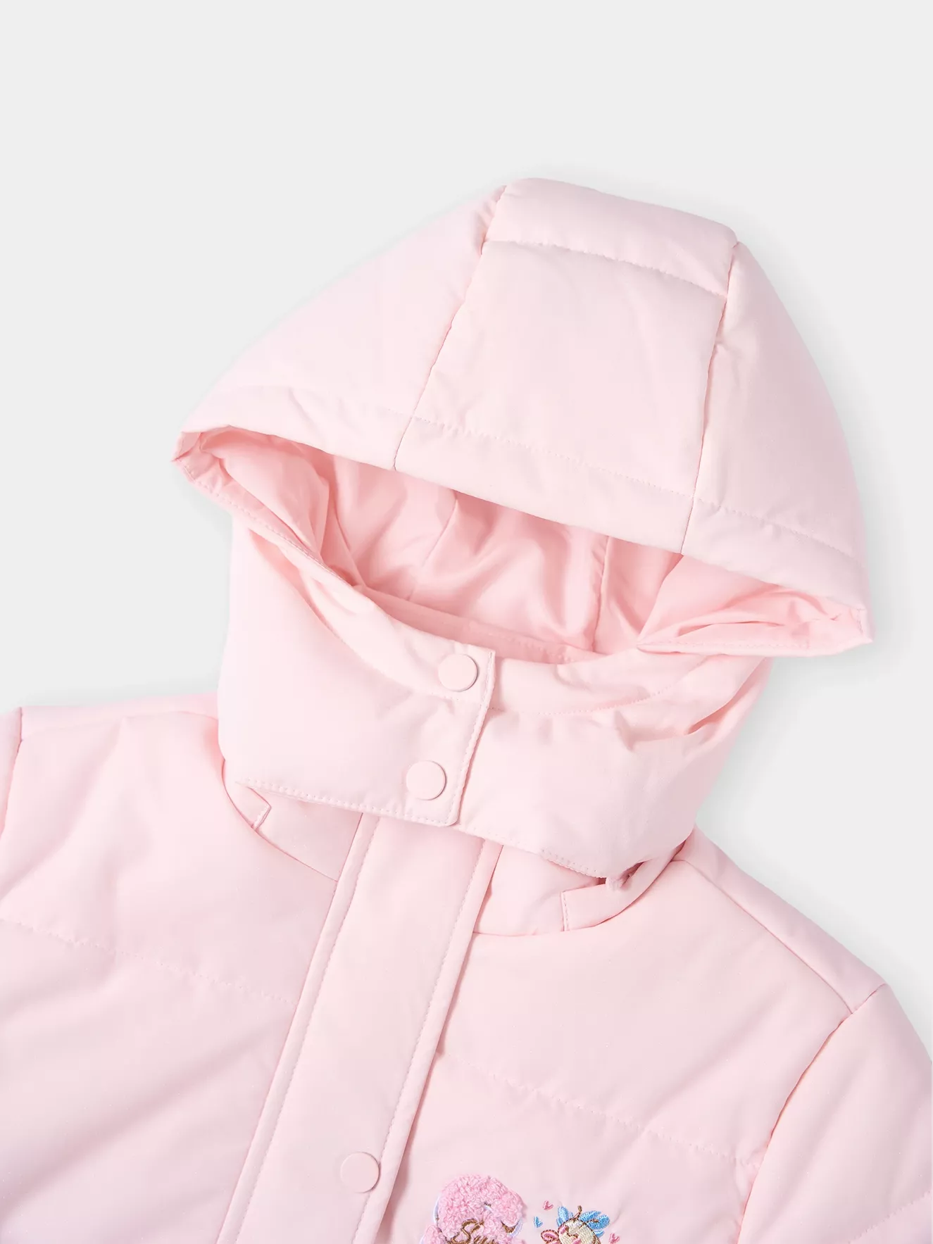 Áo Phao Bé Gái 5S Fashion Có Mũ Rời Dễ Thương G0APH25003