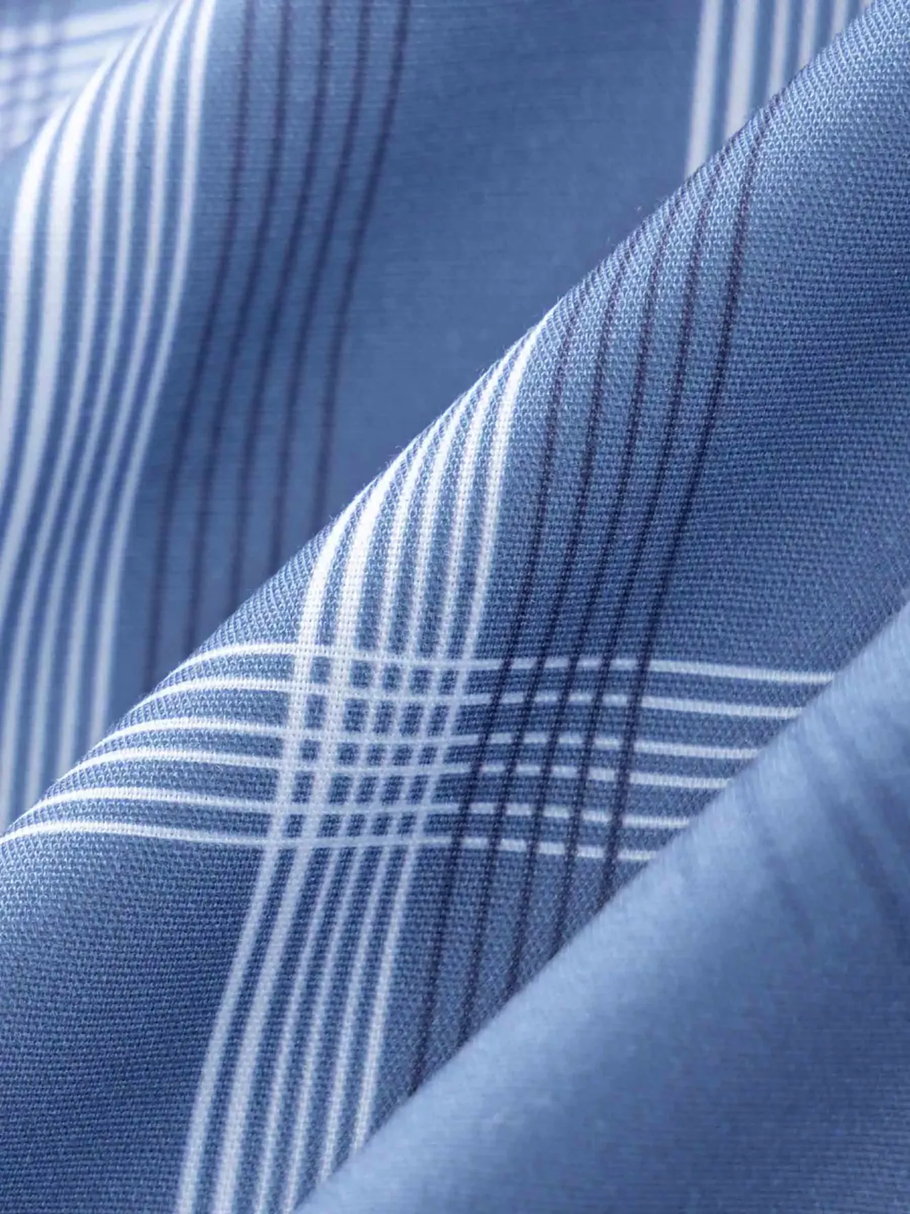 Áo Sơ Mi Nam Ngắn Tay 5S Fashion Màu Xanh Đá Đậm Kẻ ASC24039