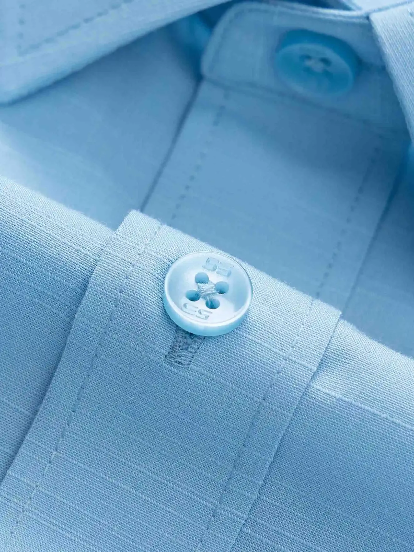 Áo Sơ Mi Nam Ngắn Tay 5S Fashion Xanh Aqua ASC24068