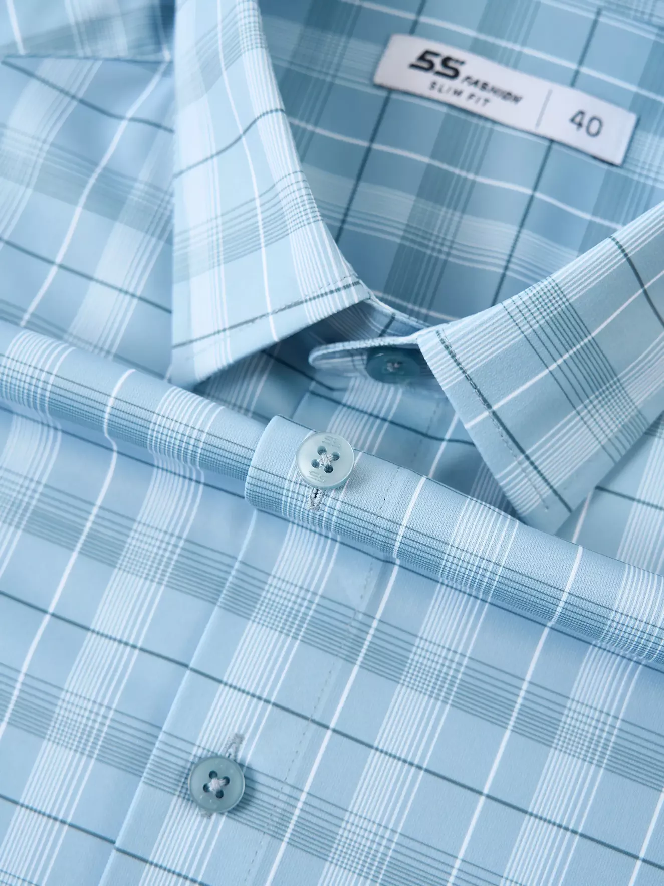 Áo Sơ Mi Nam 5S Fashion Kẻ Ô Phom Slimfit M0ASC26055