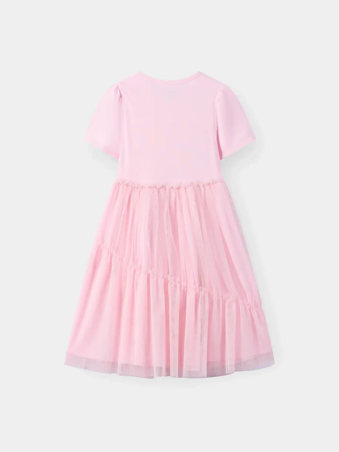 Váy Liền Tay Ngắn Bé Gái 5S Fashion Phối Lưới Phom Regular G0VAY26008