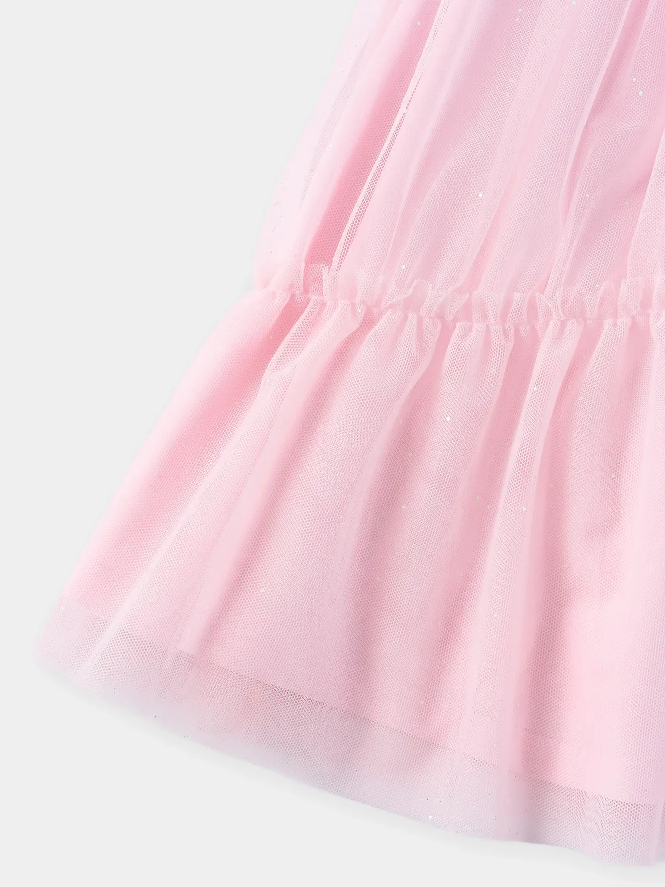 Váy Liền Tay Ngắn Bé Gái 5S Fashion Phối Lưới Phom Regular G0VAY26008