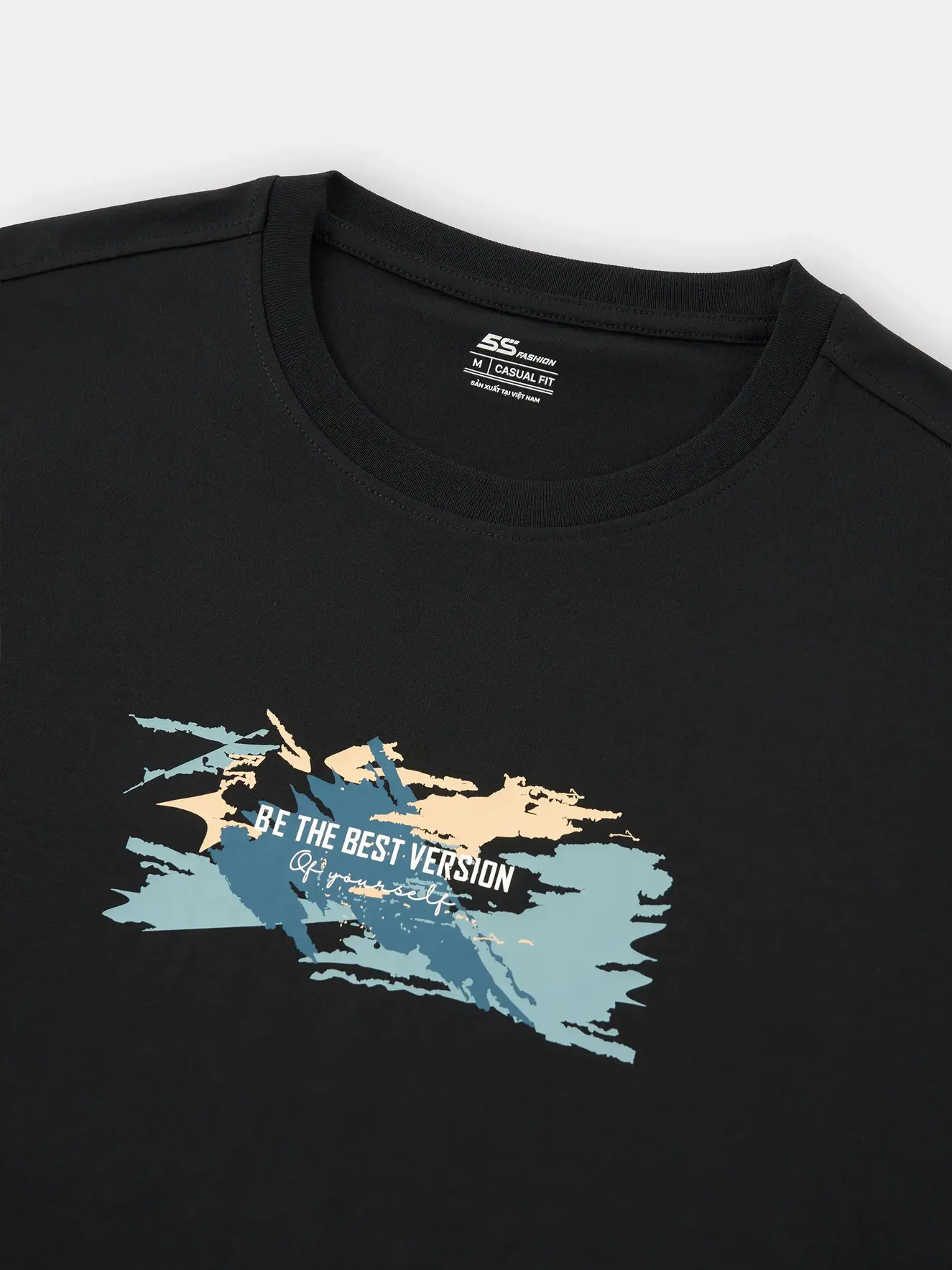 Áo Thun Nam Cotton 5S FASHION In Phong Cách Phom Casual M0ATS26008