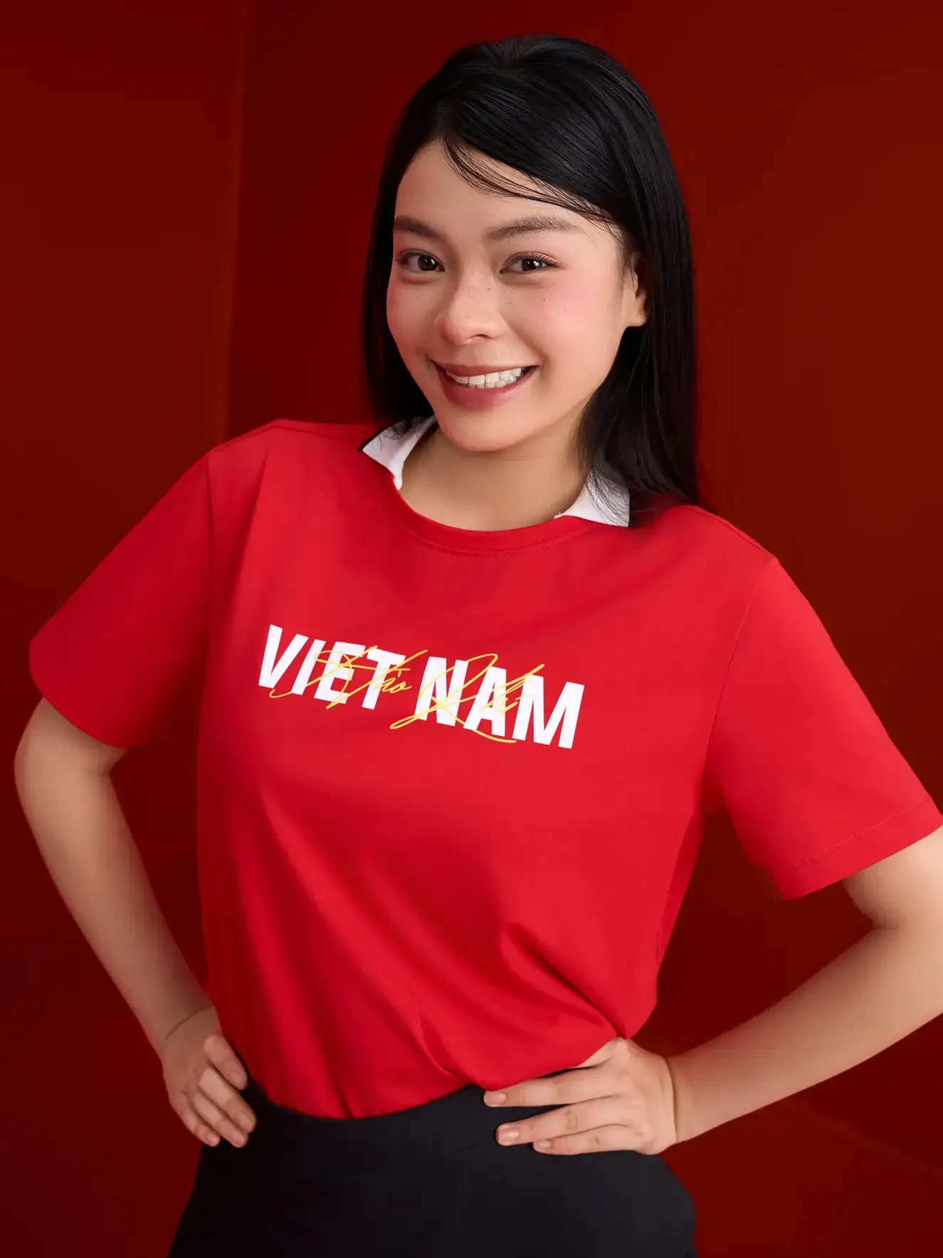 Áo Thun Unisex 5S Fashion Cotton Phom Casual Fit, Tự Hào Việt Nam U0ATS26051