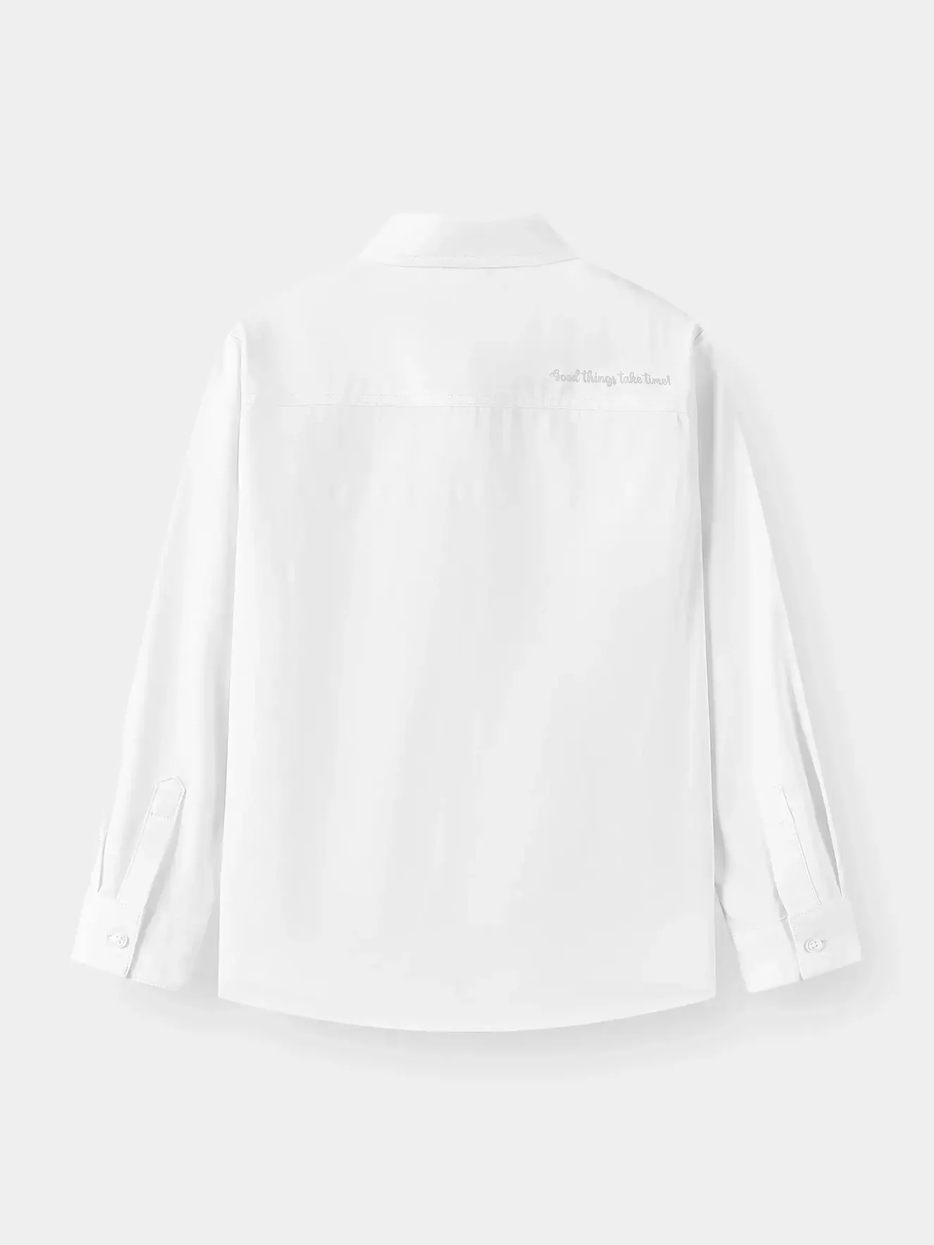 Áo Sơ Mi Bé Trai 5S Fashion Màu Trắng In Đơn Giản B0ASM25001