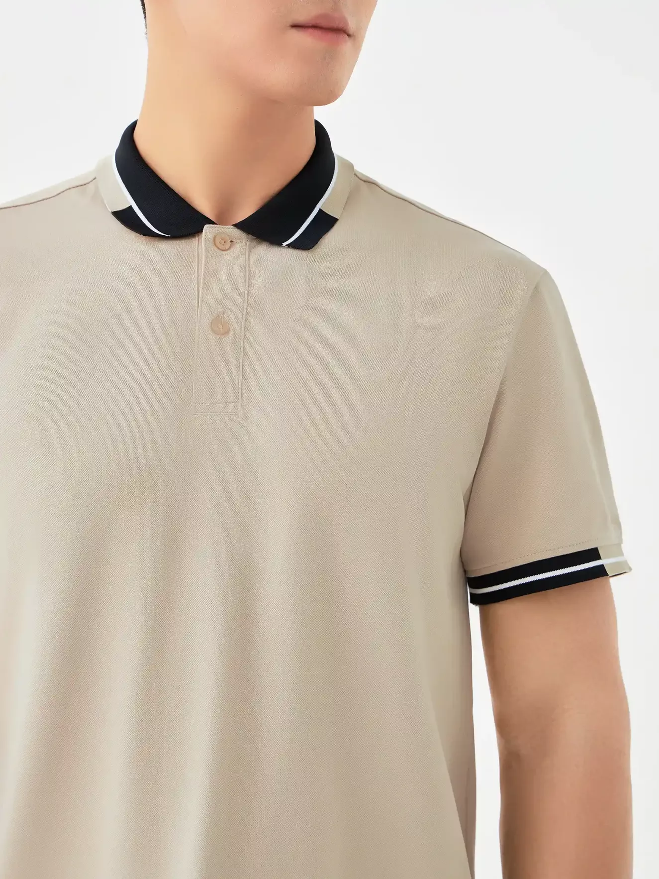 Áo Polo Nam 5S Fashion PIQUE Dệt Kẻ Slimfit APC24007