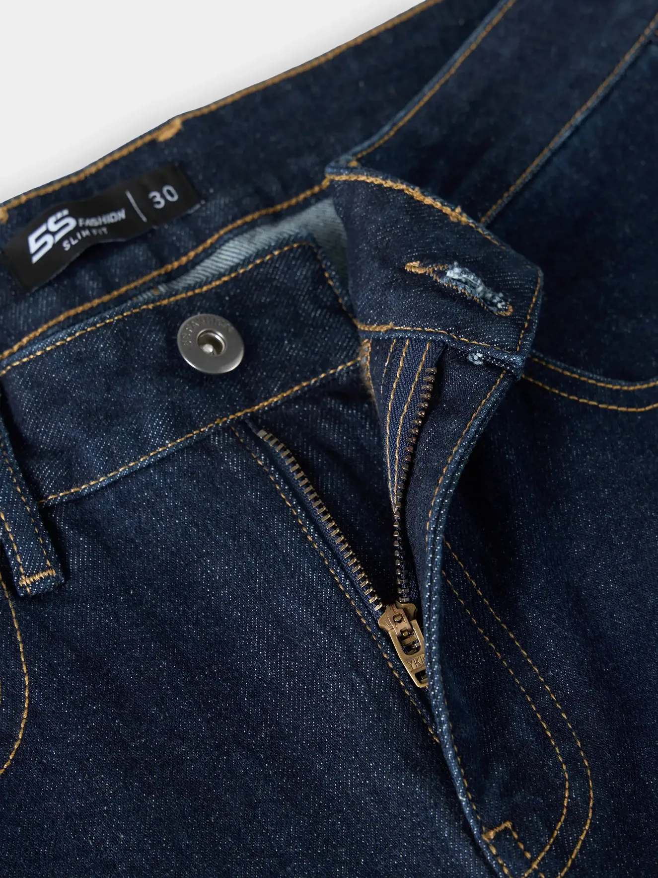 Quần Jean Nam 5S Fashion Phom Slimfit Chần Chỉ Nổi M0QJE25009