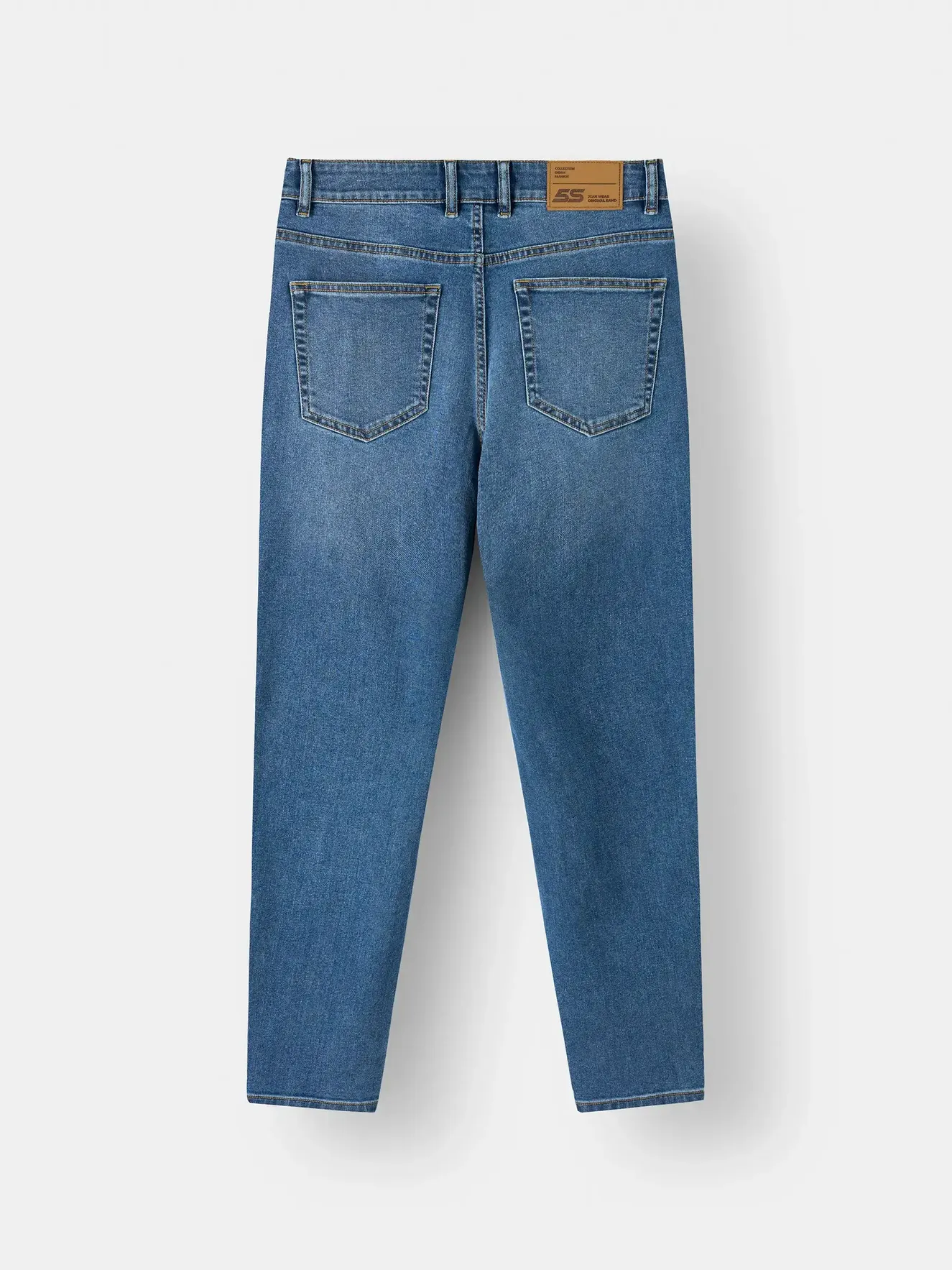 Quần Jean Nam 5S Fashion Trơn Phom Regular M0QJE25011