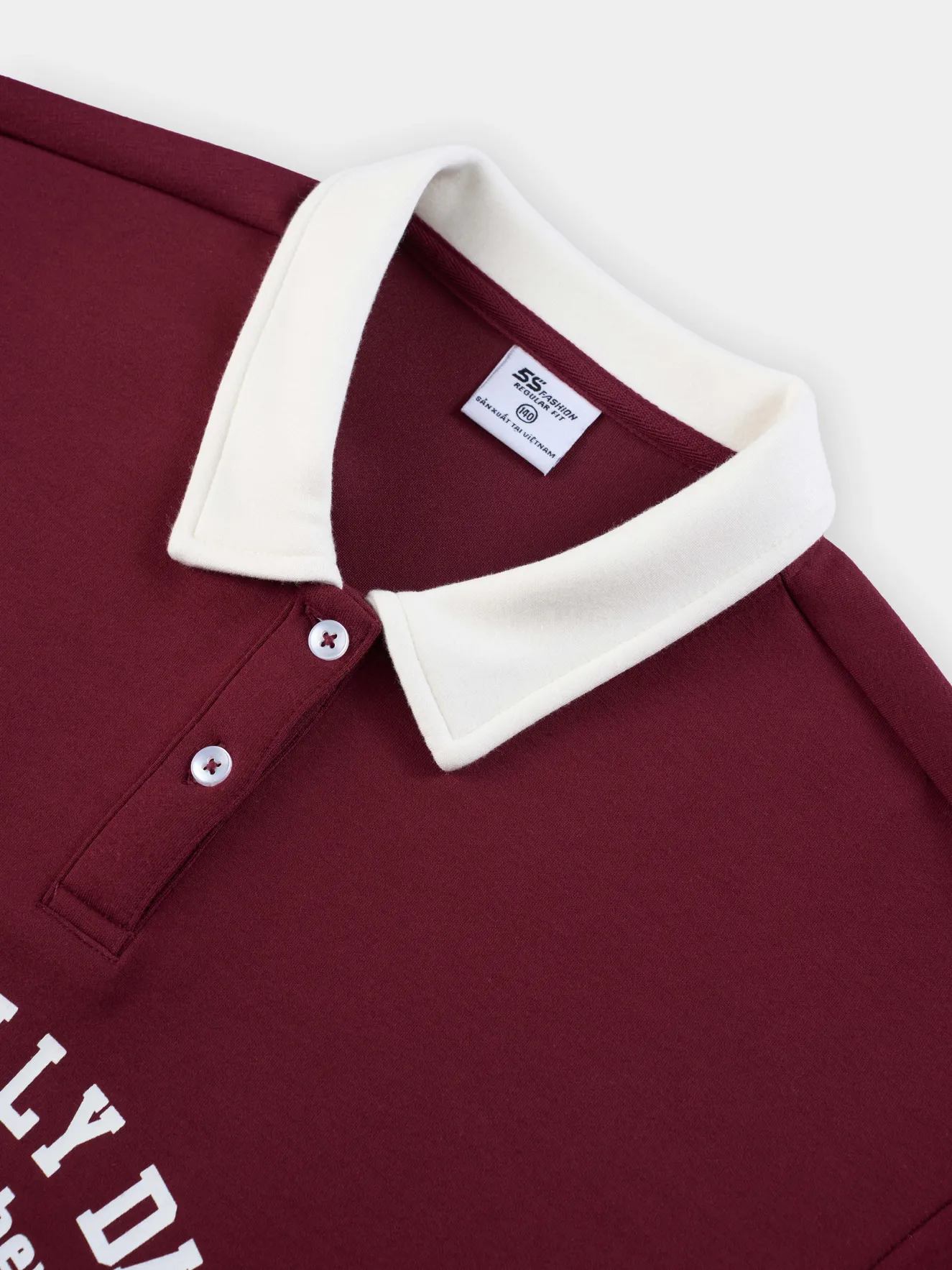 Áo Nỉ Bé Gái 5S FASHION Cổ Polo Phối Thời Trang GBANI26043