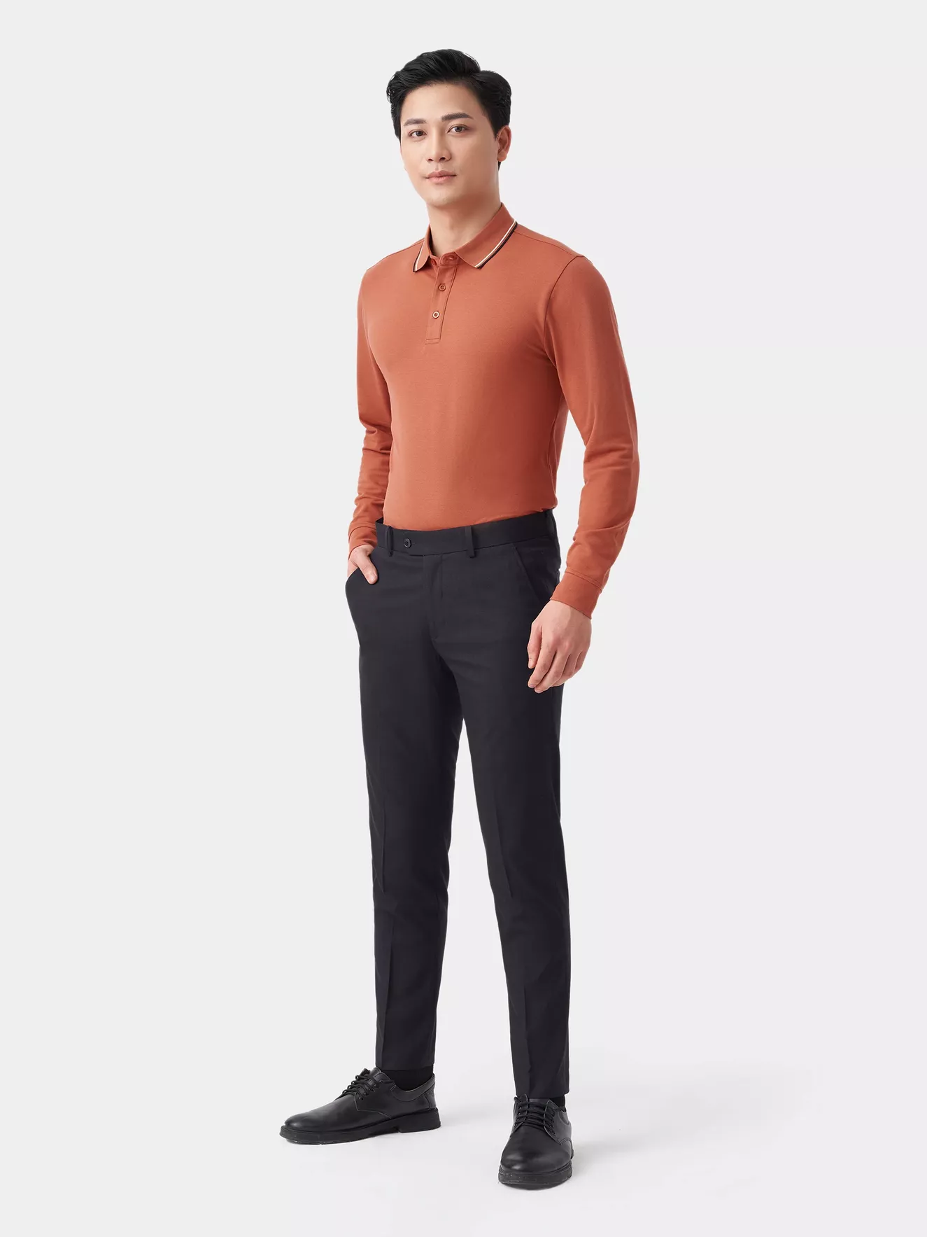 Quần Tây Nam 5S Fashion Dệt Kẻ Ô Slimfit QAU23055