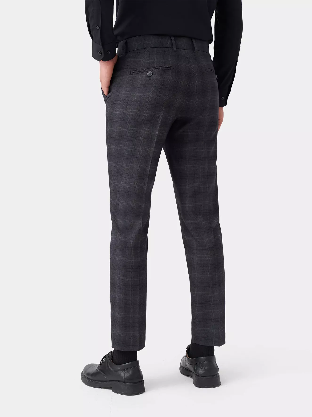 Quần Tây Nam 5S Fashion Dệt Kẻ Caro Slimfit QAU23056