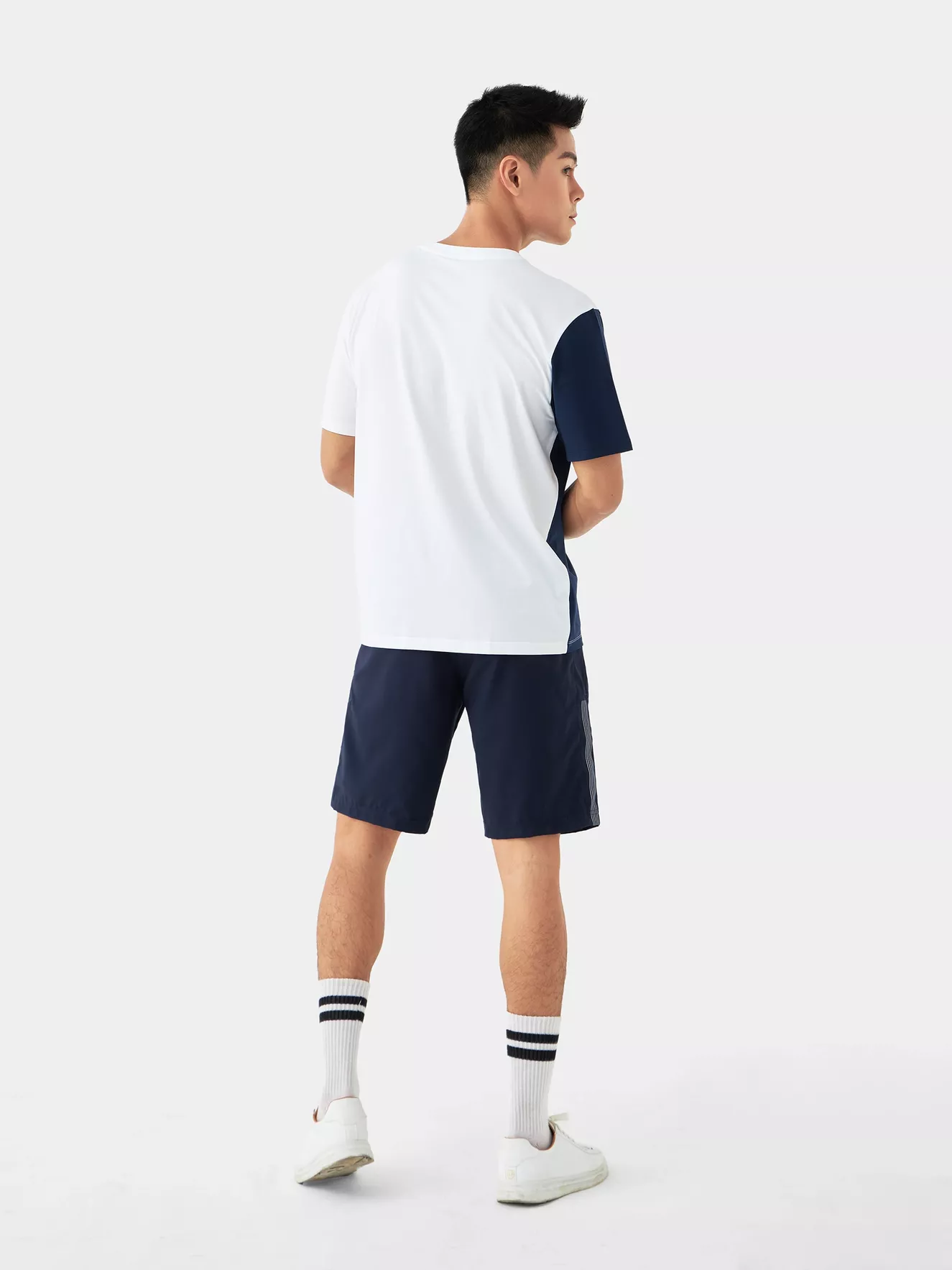 Áo Thun Nam Ngắn Tay 5S Fashion Can Phối Casual ATS24016