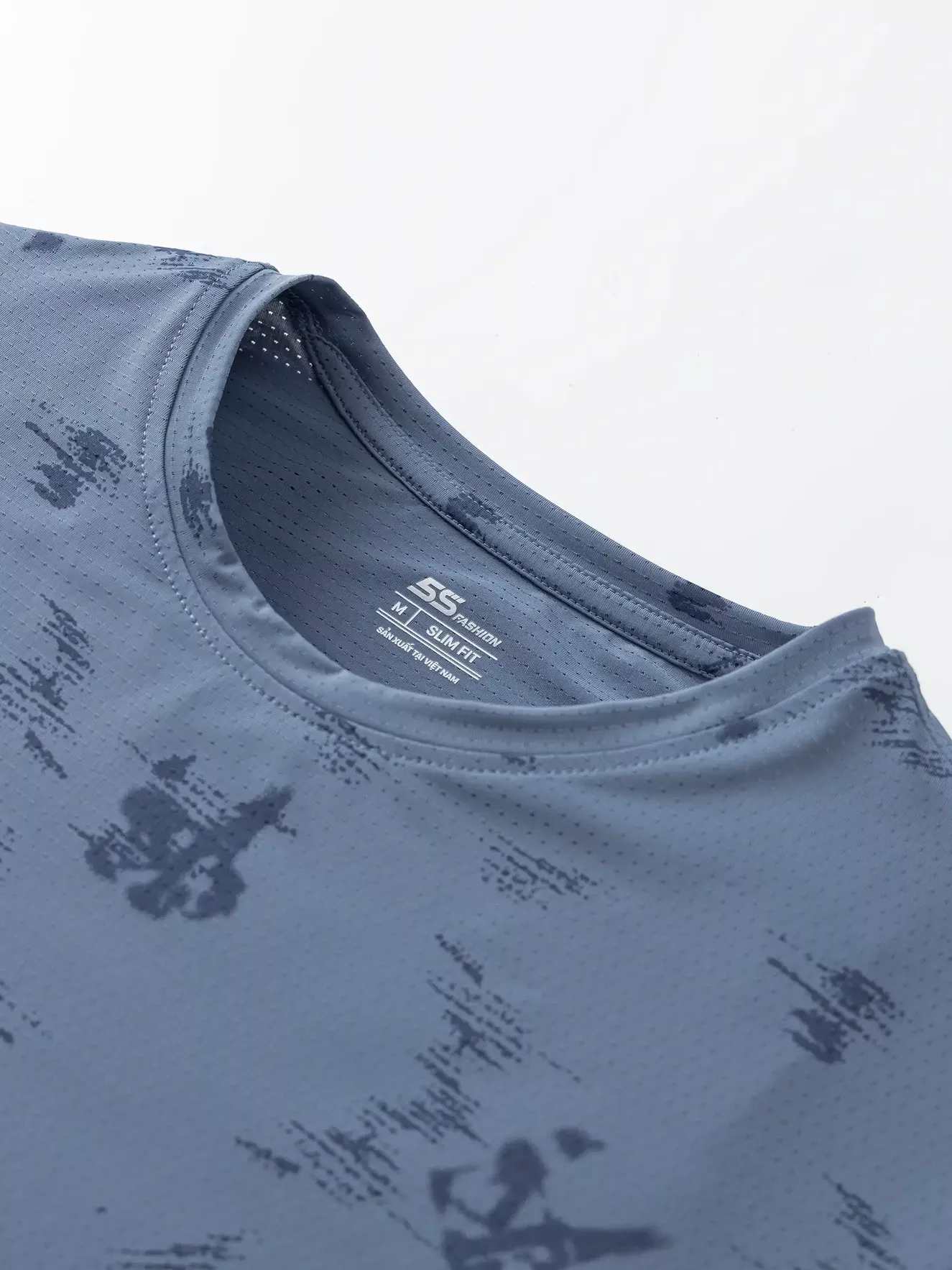 Áo Thun Nam Ngắn Tay 5S Fashion Họa Tiết Slimfit ATS24009