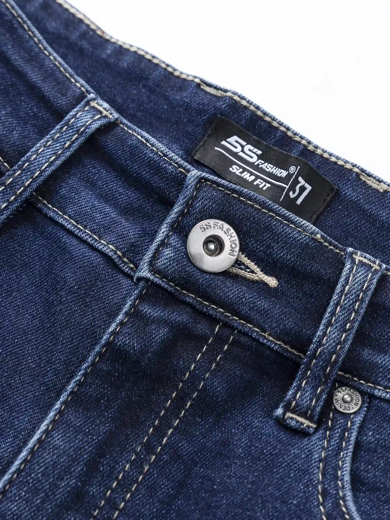 Quần Jean Nam 5S Fashion Trơn Basic Slimfit QBD23027