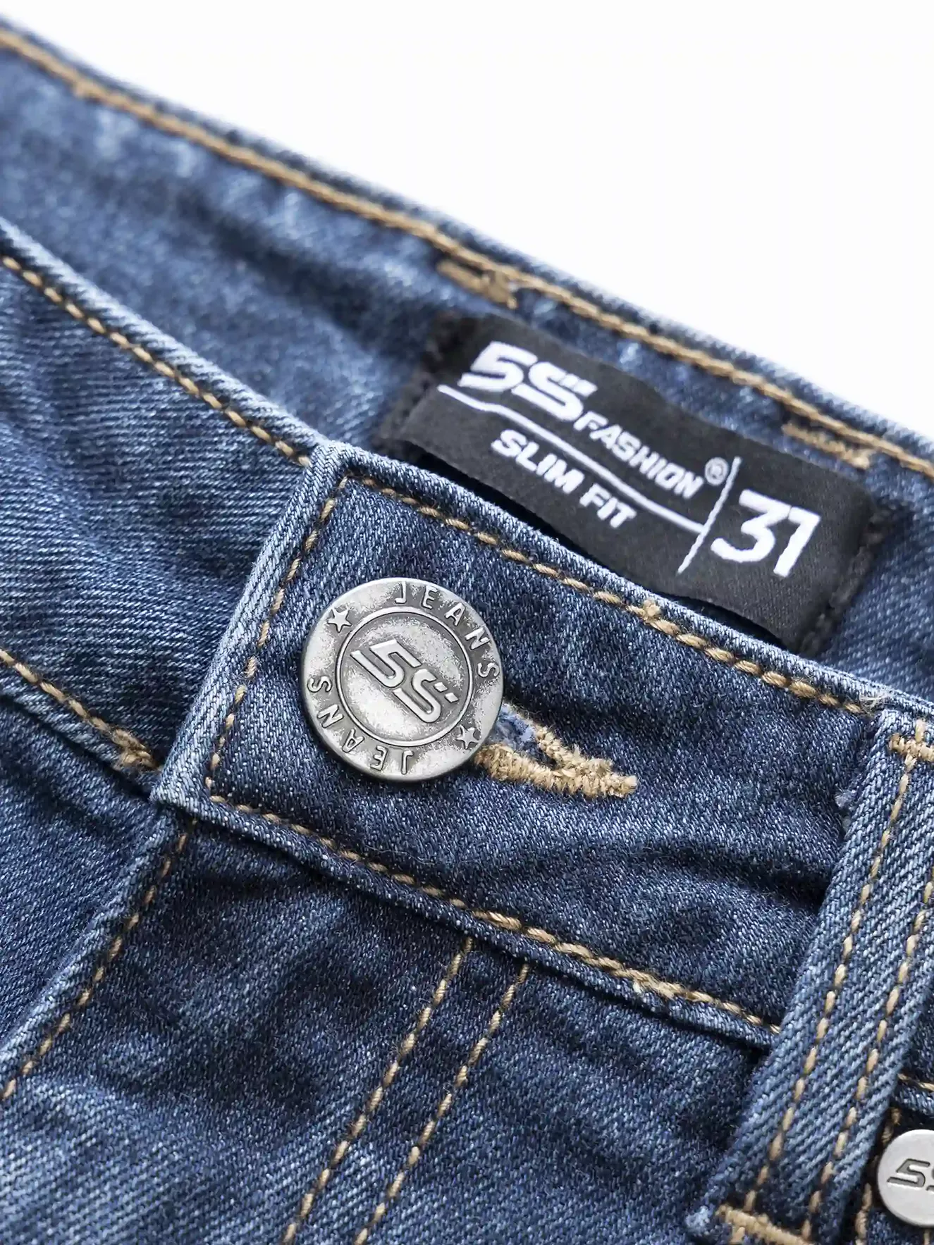 Quần Jean Nam Cotton 5S Fashion Trơn Slimfit QBD23022